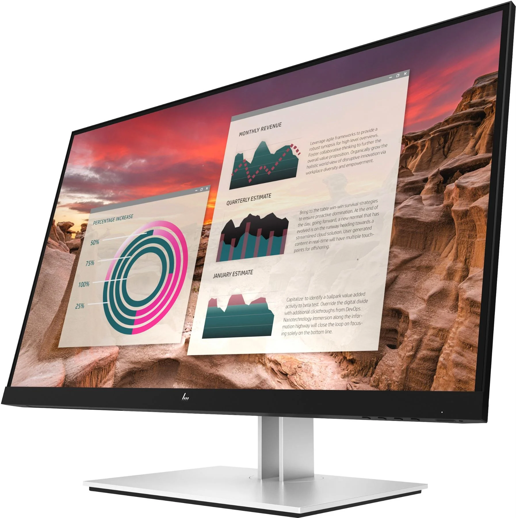 HP E27u G4 68.6 cm (27") 2560 x 1440 pixels Quad HD Black, Silver Monitor