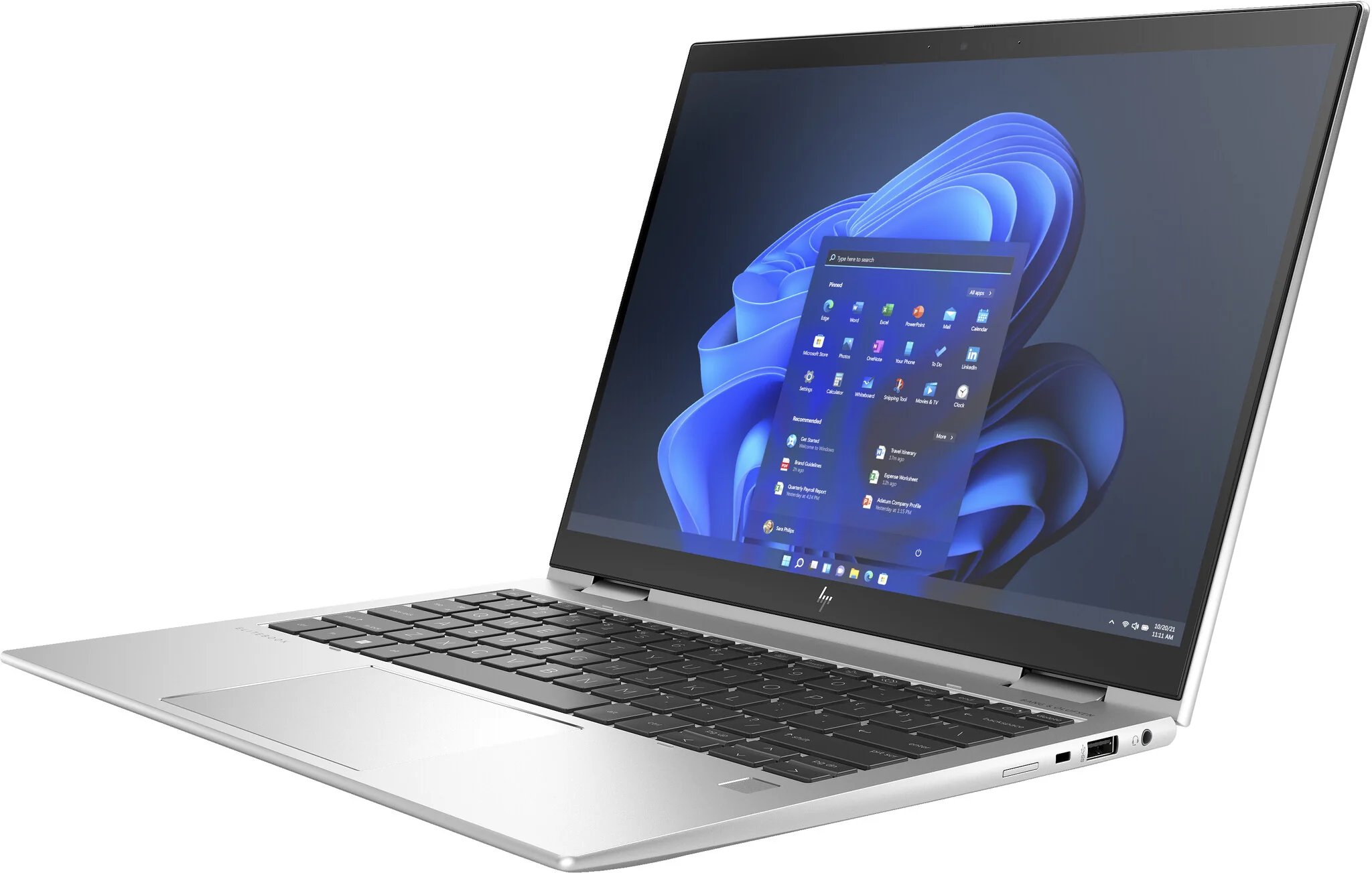 HP Elite x360 830 G9 Hybrid (2-in-1) - Touchscreen - 33.8 cm (13.3") - Intel® Core™ i5-1235U - 16 GB DDR5-SDRAM - 256 GB SSD - Wi-Fi 6E - Windows 11 Pro - Silver - Image 3