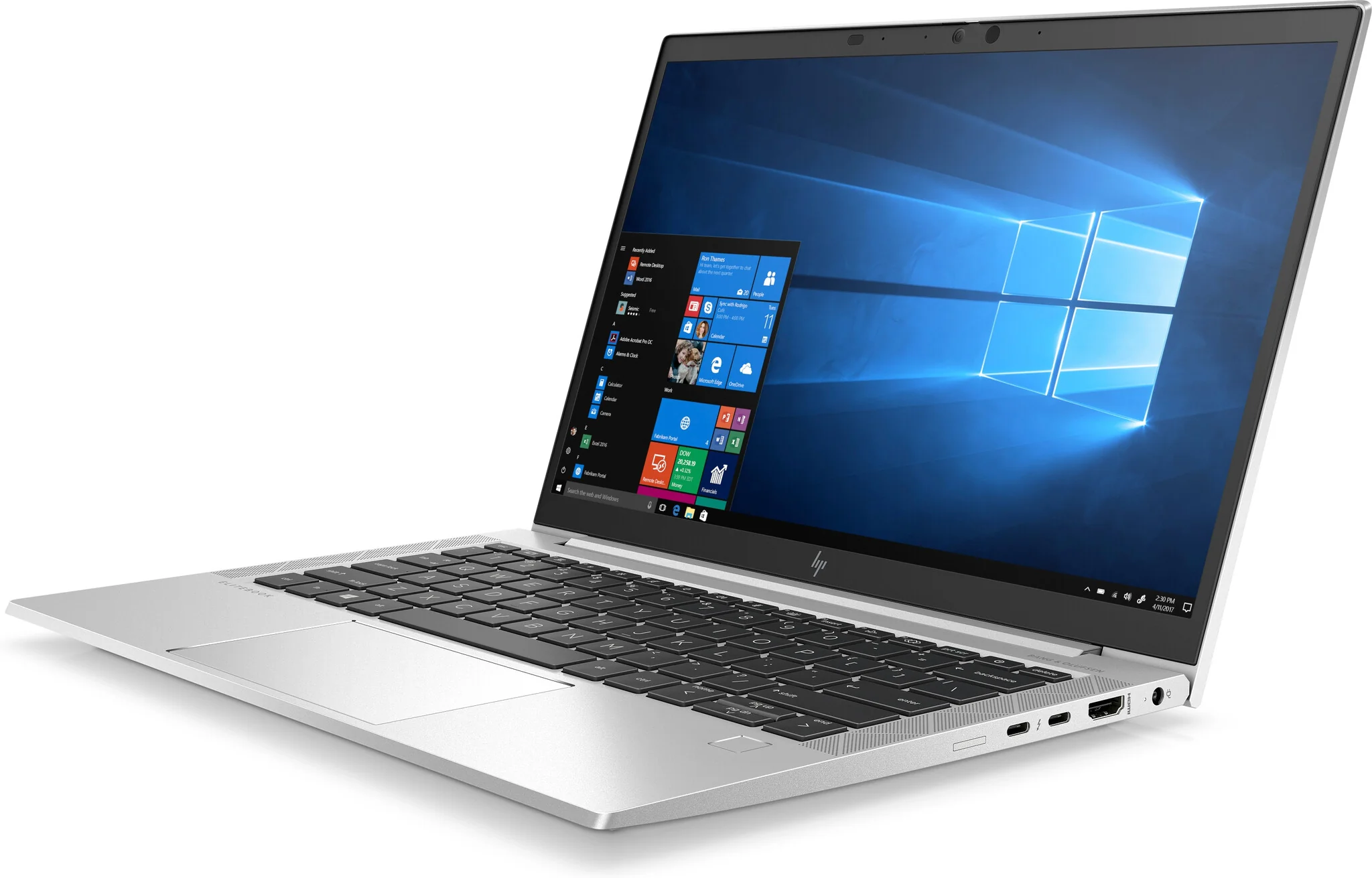 HP EliteBook 830 G7 Laptop - 33.8 cm (13.3") - Touchscreen - Intel® Core™ i5-10210U - 8 GB DDR4-SDRAM - 256 GB SSD - Wi-Fi 6 - Windows 10 Pro - Silver - Image 3