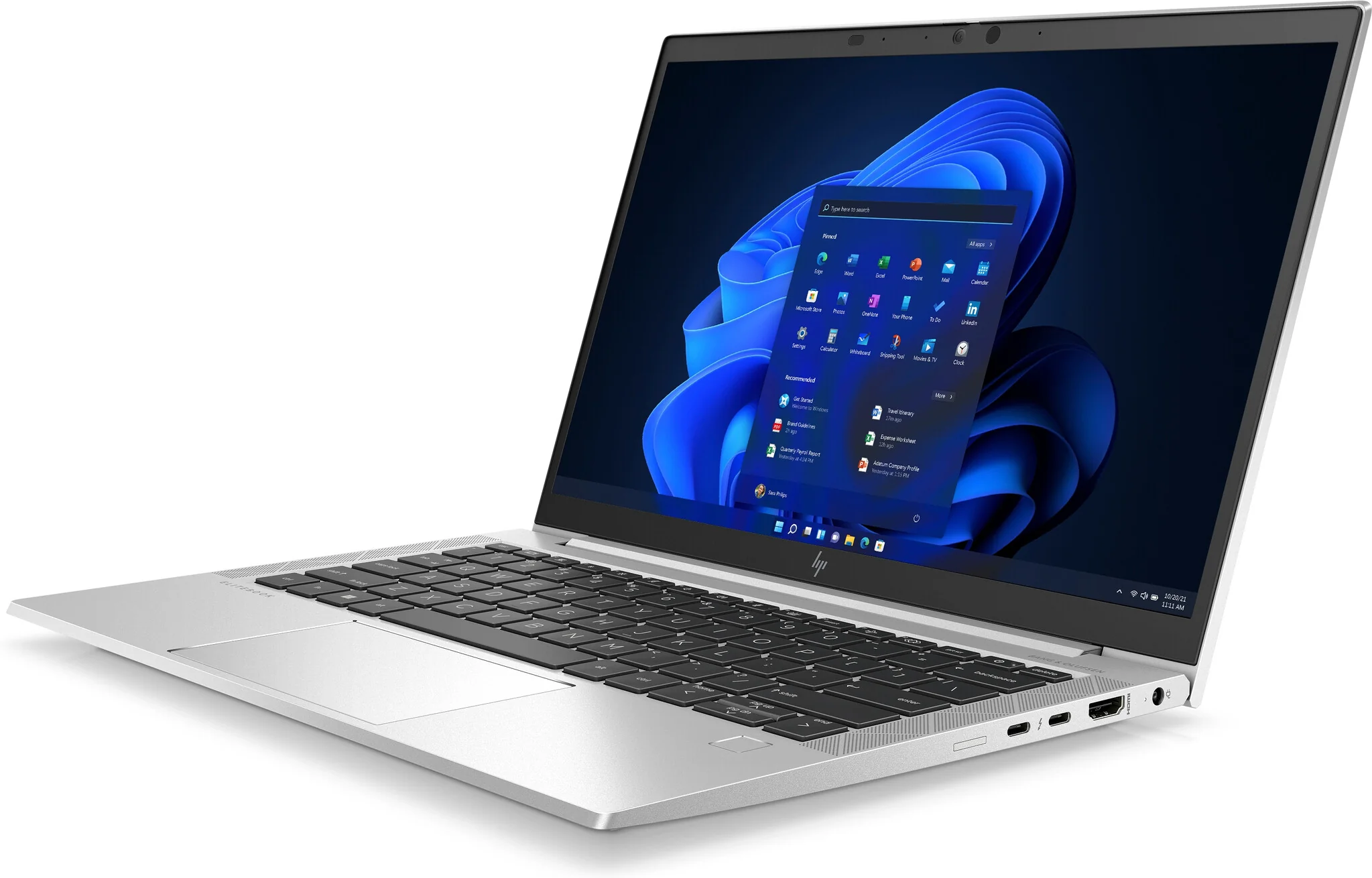 HP EliteBook 830 G8 Laptop - 33.8 cm (13.3") - Intel® Core™ i5-1135G7 - 8 GB DDR4-SDRAM - 256 GB SSD - Wi-Fi 6 - Windows 10 Pro - Silver - Image 3