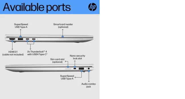HP EliteBook 840 G10 Laptop - 35.6 cm (14") - Intel® Core™ i7-1360P - 16 GB DDR5-SDRAM - 512 GB SSD - Wi-Fi 6E - Windows 11 Pro - Silver - Image 24