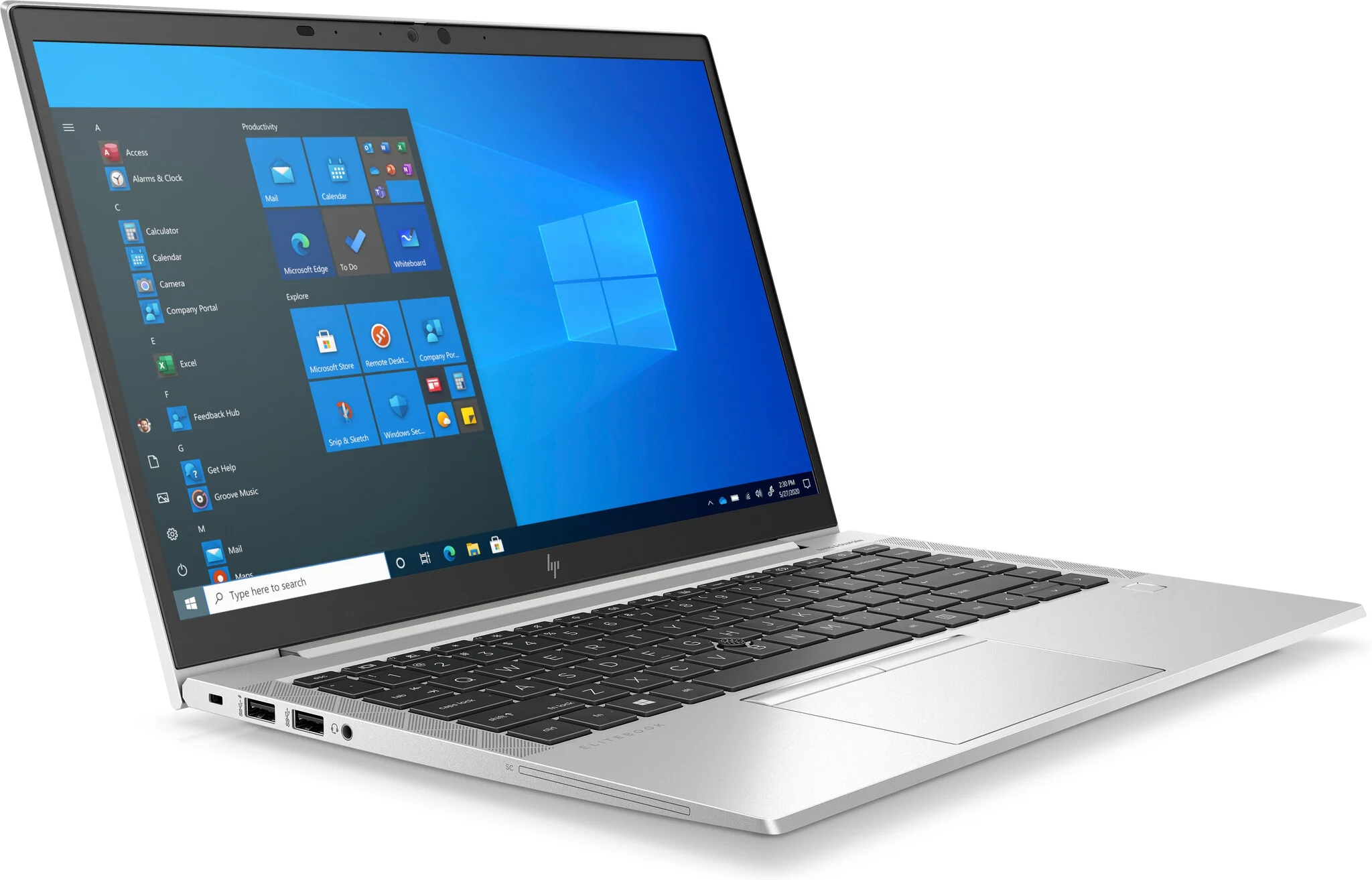 HP EliteBook 840 G8 Laptop - 35.6 cm (14") - Intel® Core™ i5-1145G7 - 8 GB DDR4-SDRAM - 256 GB SSD - Wi-Fi 6 - Windows 10 Pro - Silver - Image 2