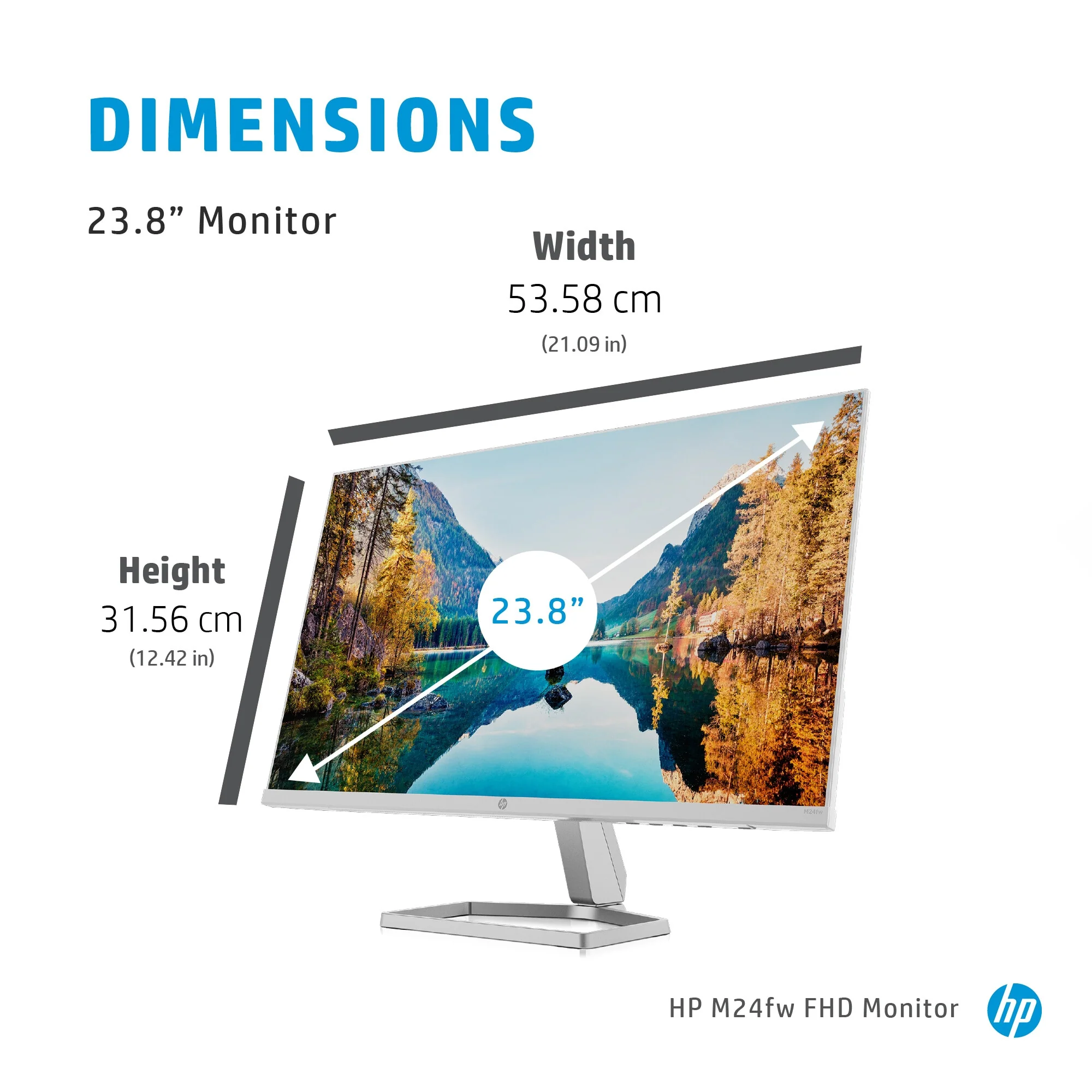 HP M24FW - 60.5 cm (23.8") - 1920 x 1080 pixels Full HD LED Monitor - Image 8