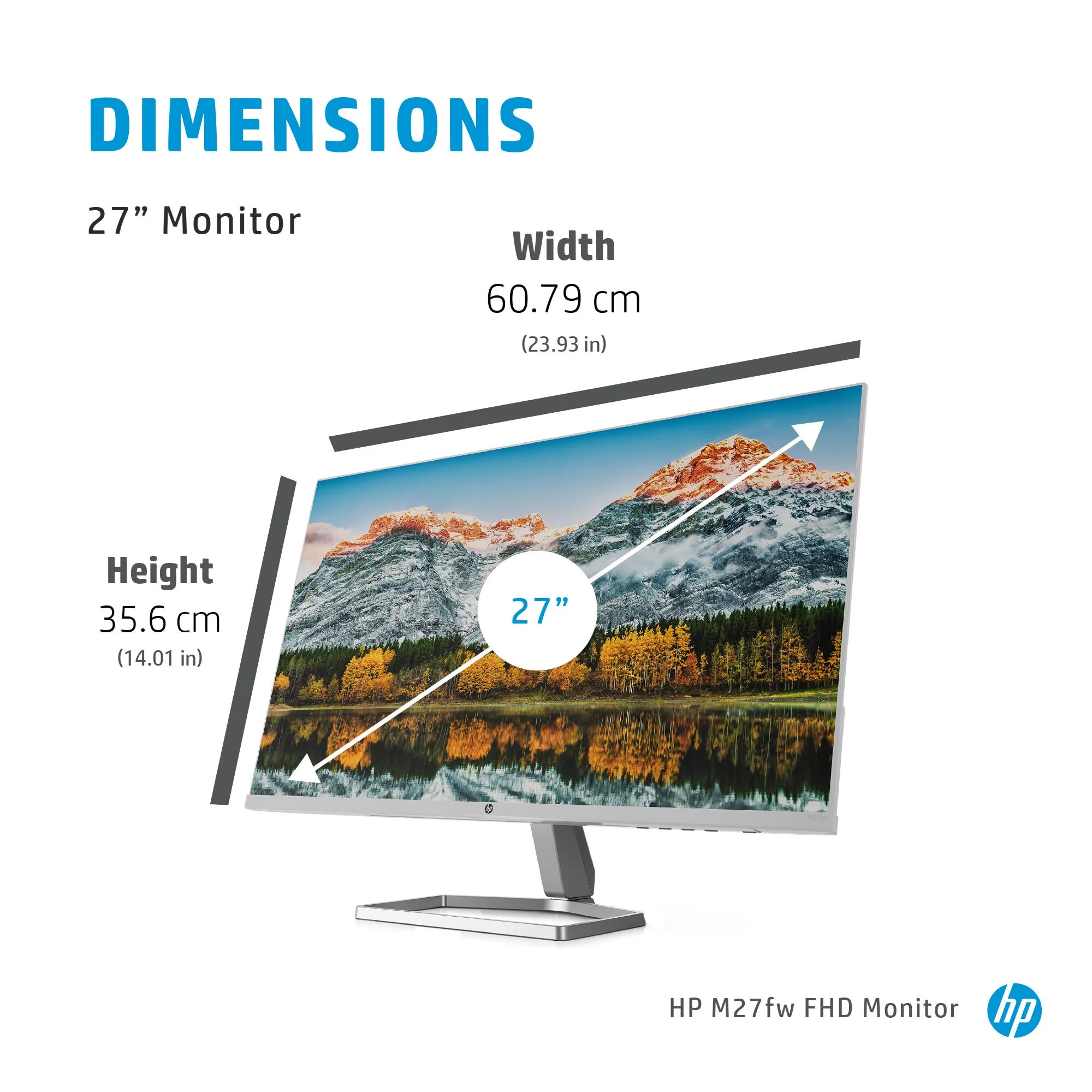 HP M27fw - 68.6 cm (27") -  1920 x 1080 pixels Full HD Monitor - Image 8