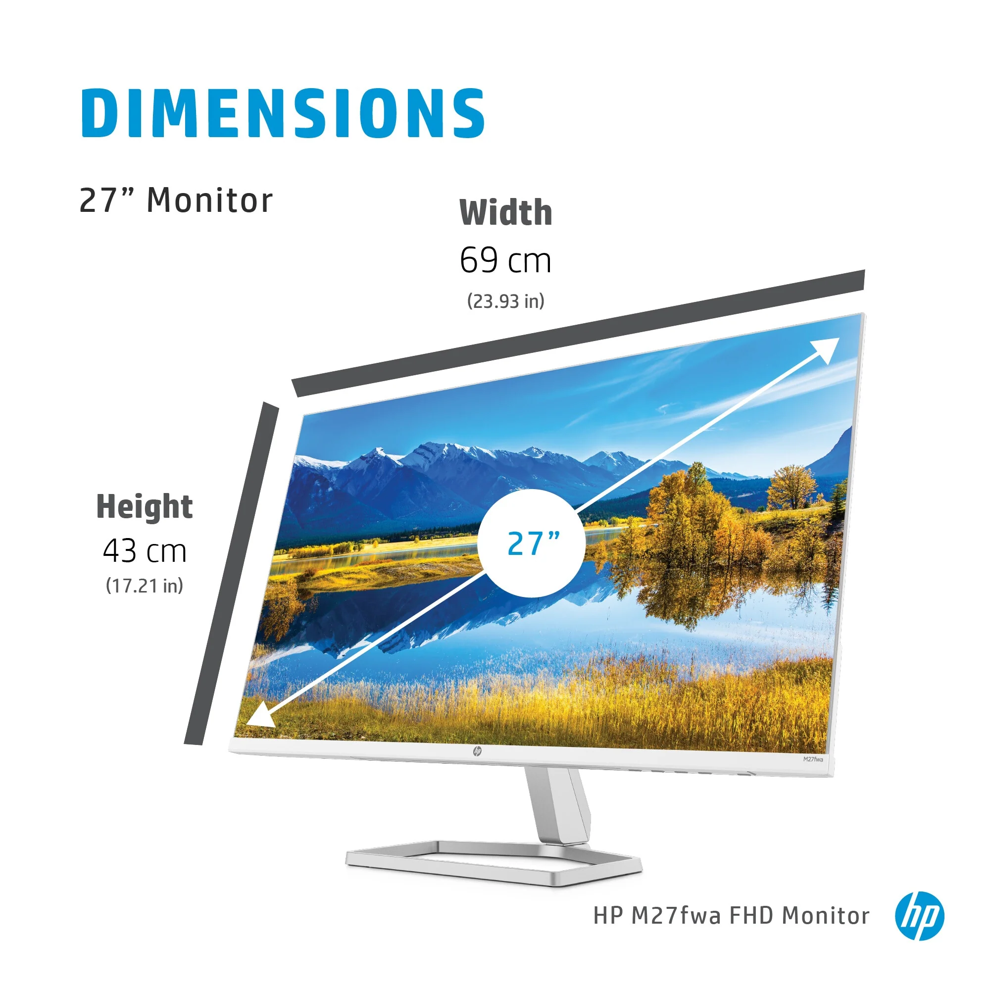 HP M27FWA - 68.6 cm (27") - 1920 x 1080 pixels - Full HD LCD Monitor - Image 9