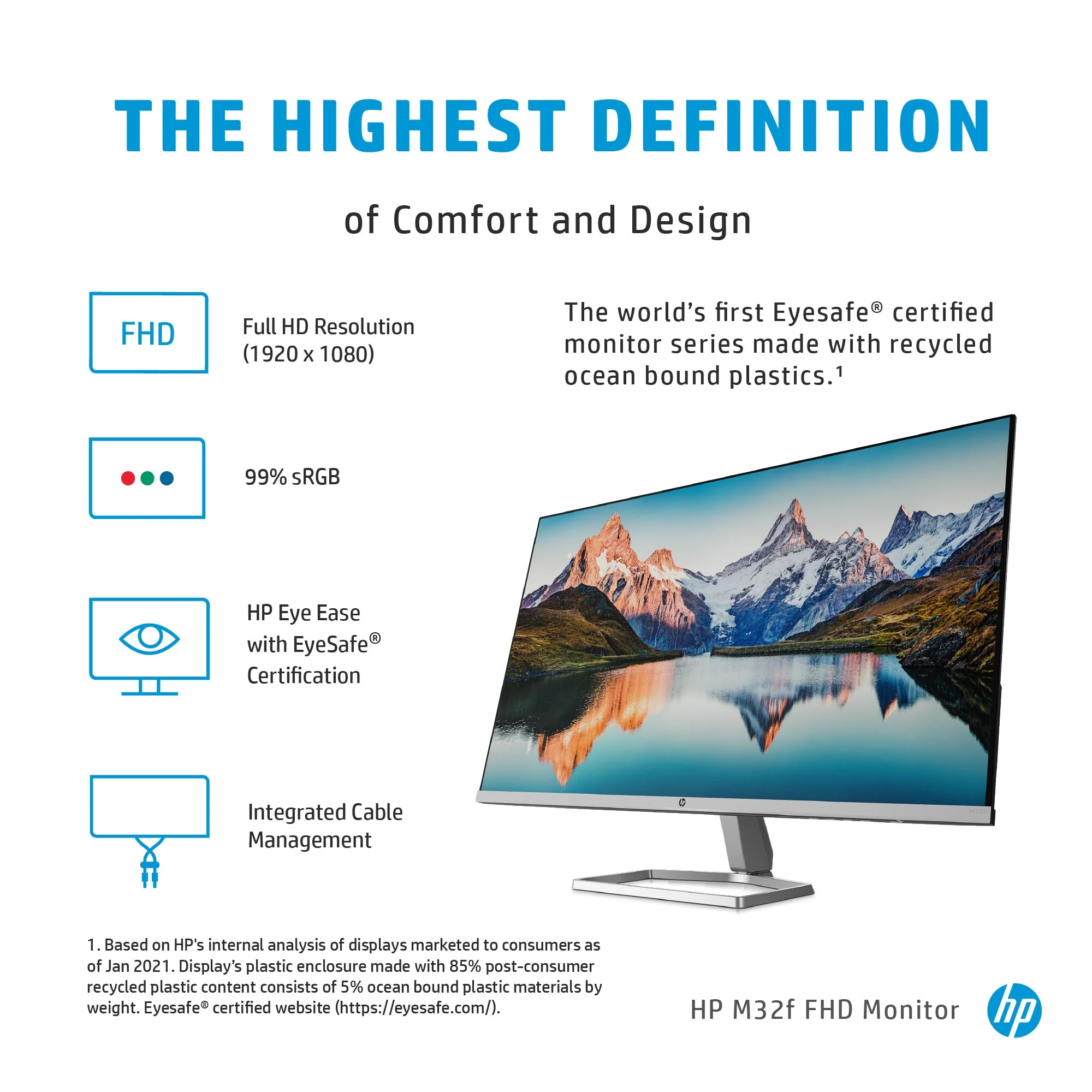 HP M32f - 80 cm (31.5") - 1920 x 1080 pixels Full HD Monitor - Image 10