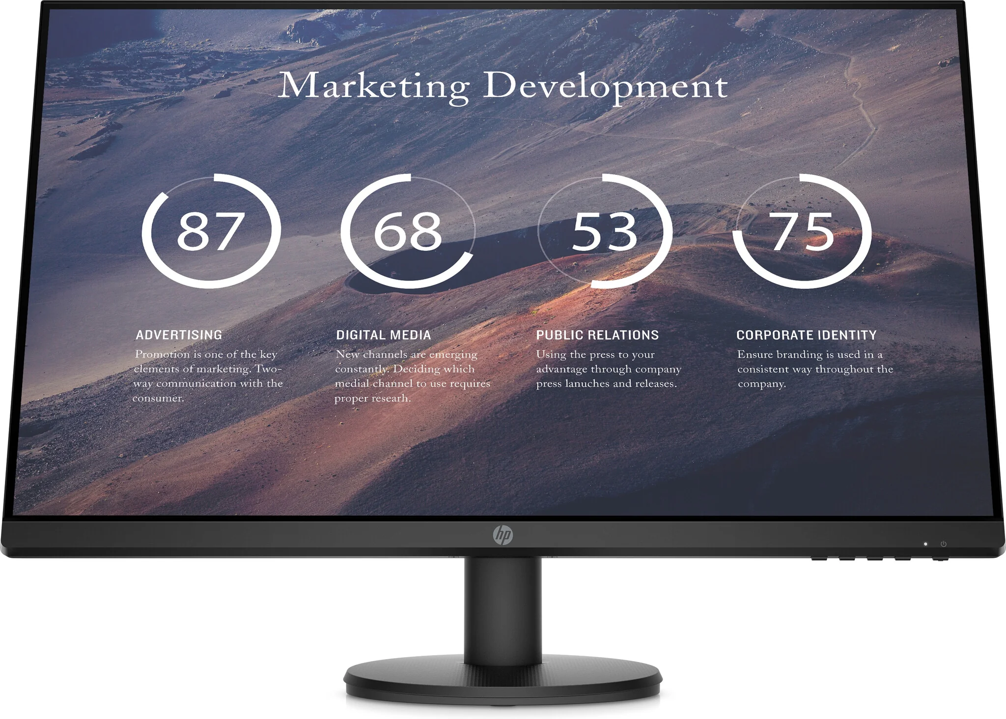 HP P27V G4 - 68.6 cm (27") - 1920 x 1080 pixels Full HD LCD Monitor