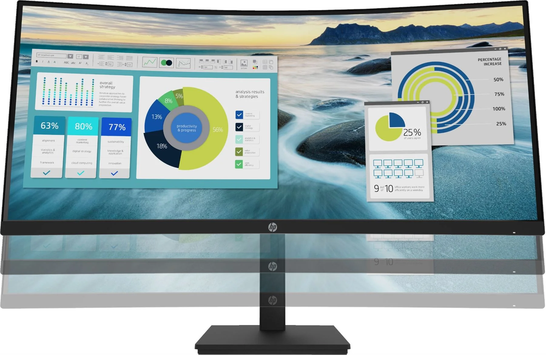 HP P34hc G4 computer monitor 86.4 cm (34") 3440 x 1440 pixels Quad HD LED