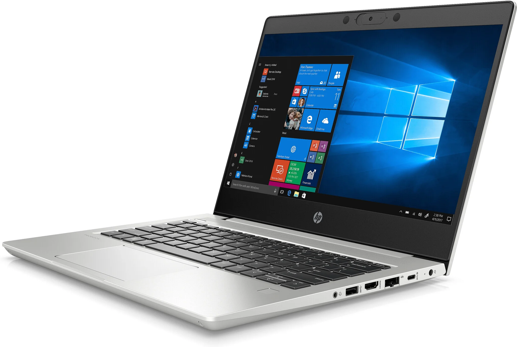 HP ProBook 430 G7 Laptop - 33.8 cm (13.3") - Intel® Core™ i5-10210U - 8 GB DDR4-SDRAM - 256 GB SSD - Wi-Fi 6 - Windows 10 Pro - Silver - Image 3