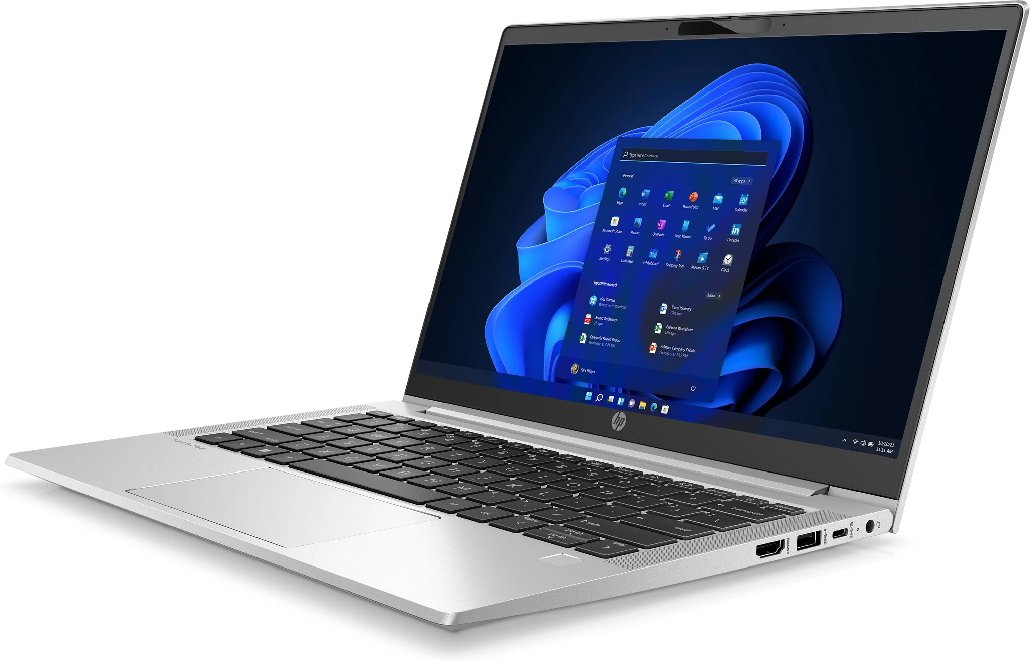HP ProBook 430 G8 Laptop - 33.8 cm (13.3") - Touchscreen - Intel® Core™ i5-1135G7 - 8 GB DDR4-SDRAM - 256 GB SSD - Wi-Fi 6 - Windows 10 Pro - Silver - Image 3