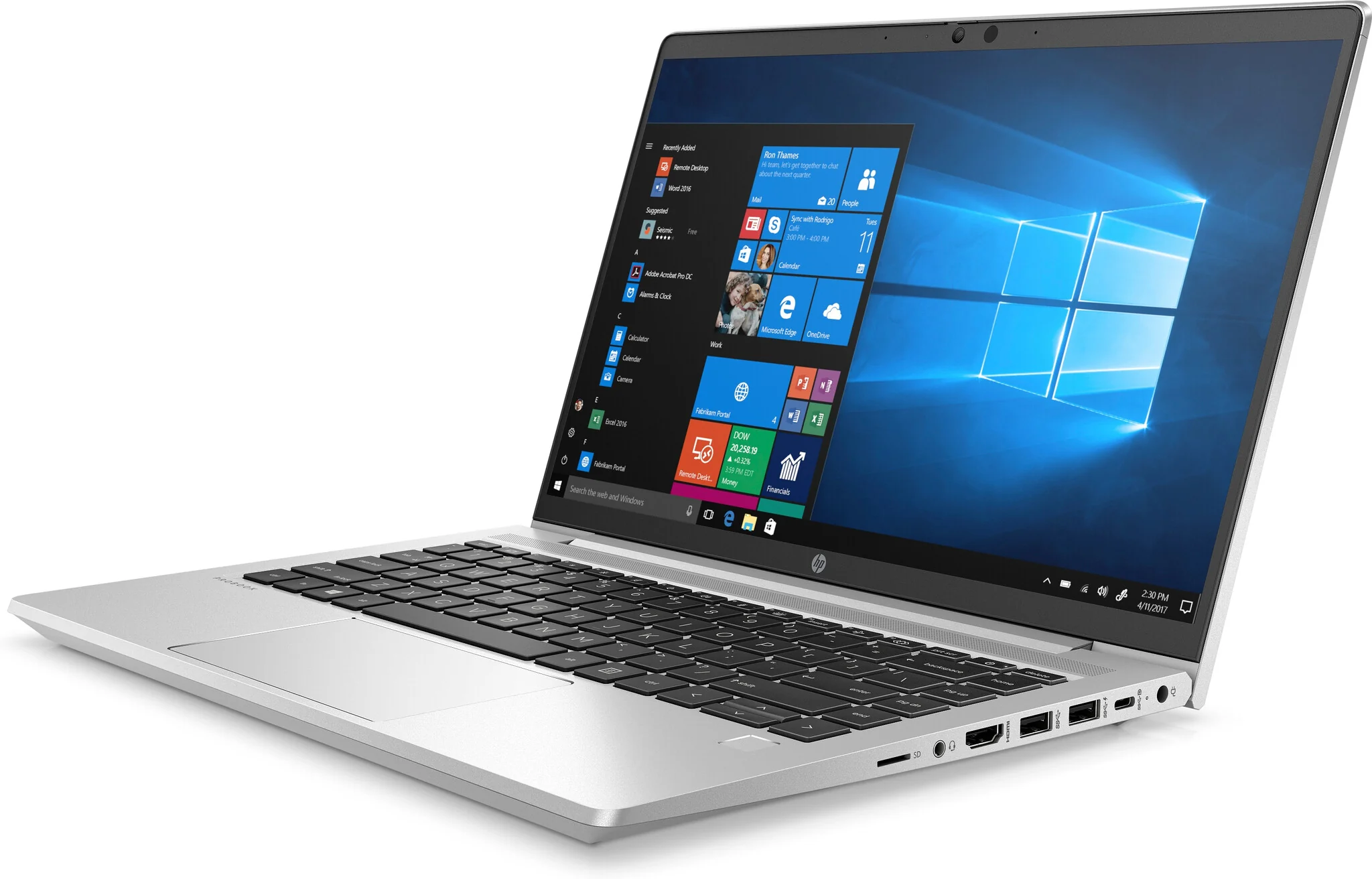HP ProBook 440 G8 Laptop - 35.6 cm (14") - Intel® Core™ i5-1135G7 - 8 GB DDR4-SDRAM - 256 GB SSD - Wi-Fi 6 - Windows 10 Pro - Silver - Image 3