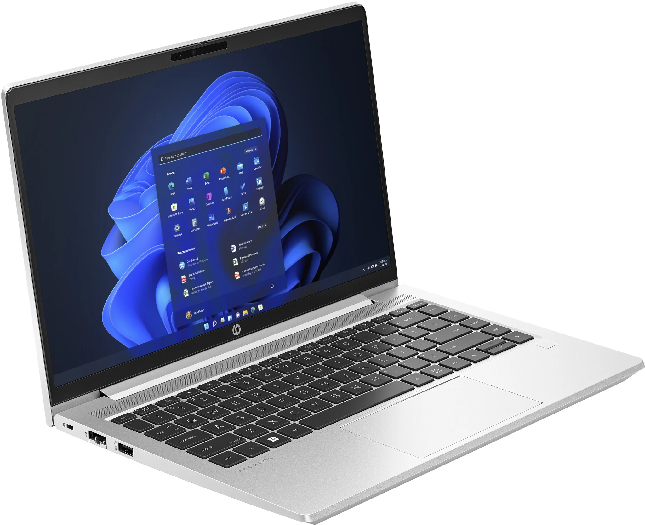 HP ProBook 445 G10 Laptop - 35.6 cm (14") - AMD Ryzen™ 5 7530U - 8 GB DDR4-SDRAM - 256 GB SSD - Wi-Fi 6E - Windows 11 Pro - Silver - Image 2