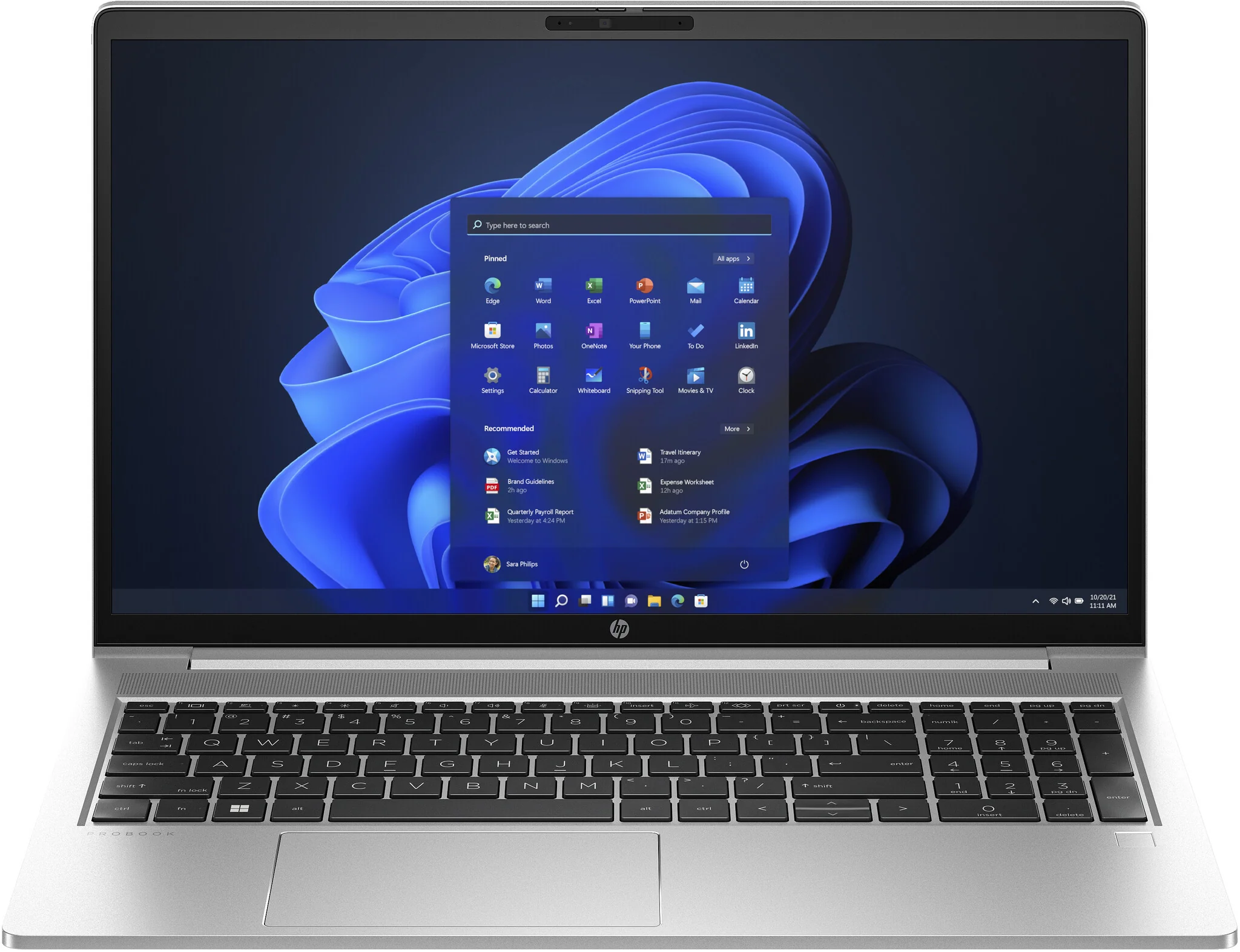 HP ProBook 455 G10 Laptop - 39.6 cm (15.6") - AMD Ryzen™ 5 7530U - 8 GB DDR4-SDRAM - 256 GB SSD - Wi-Fi 6E - Windows 11 Pro - Silver