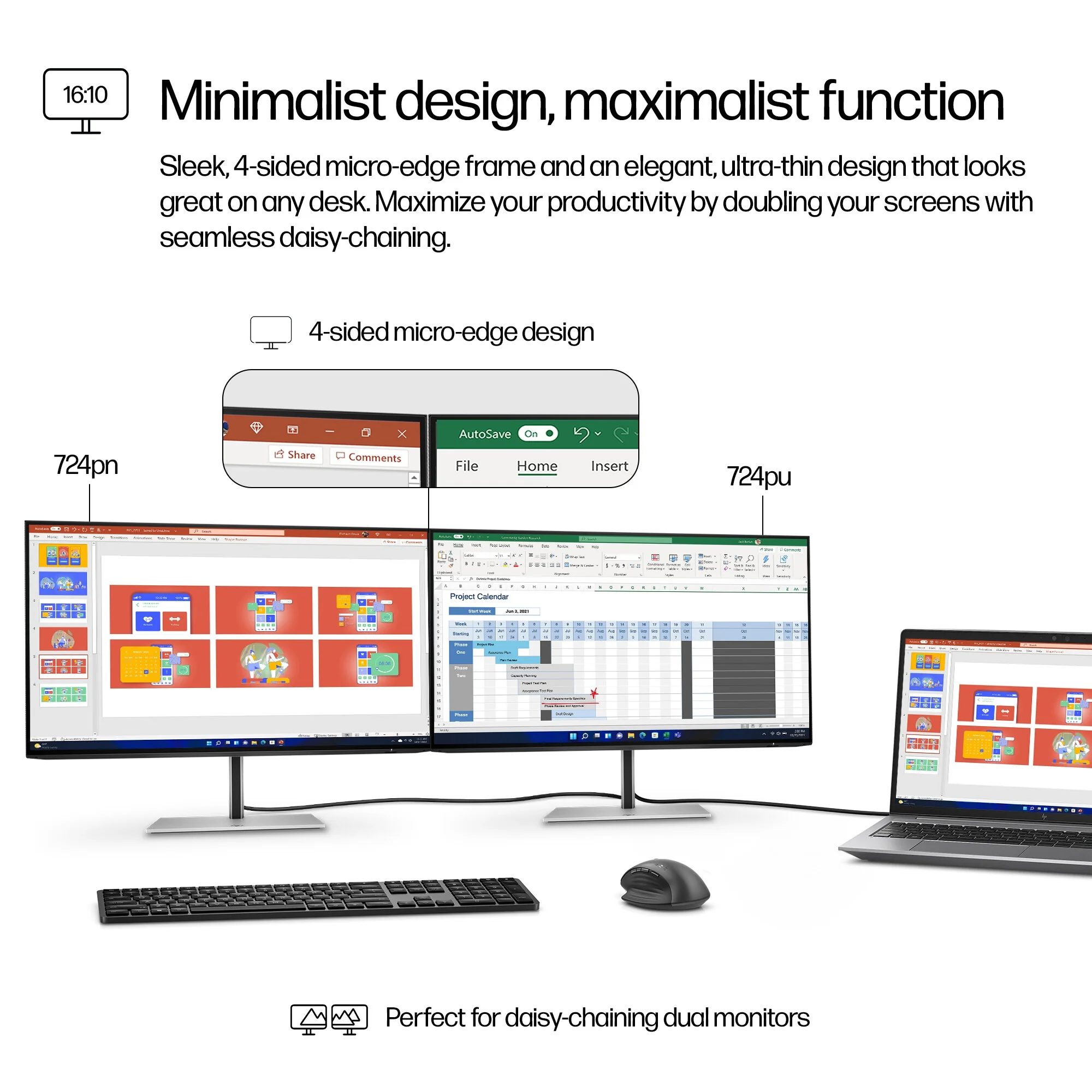 HP Series 7 Pro 724PN - 61 cm (24") - 1920 x 1200 pixels WUXGA LCD Monitor - Image 9