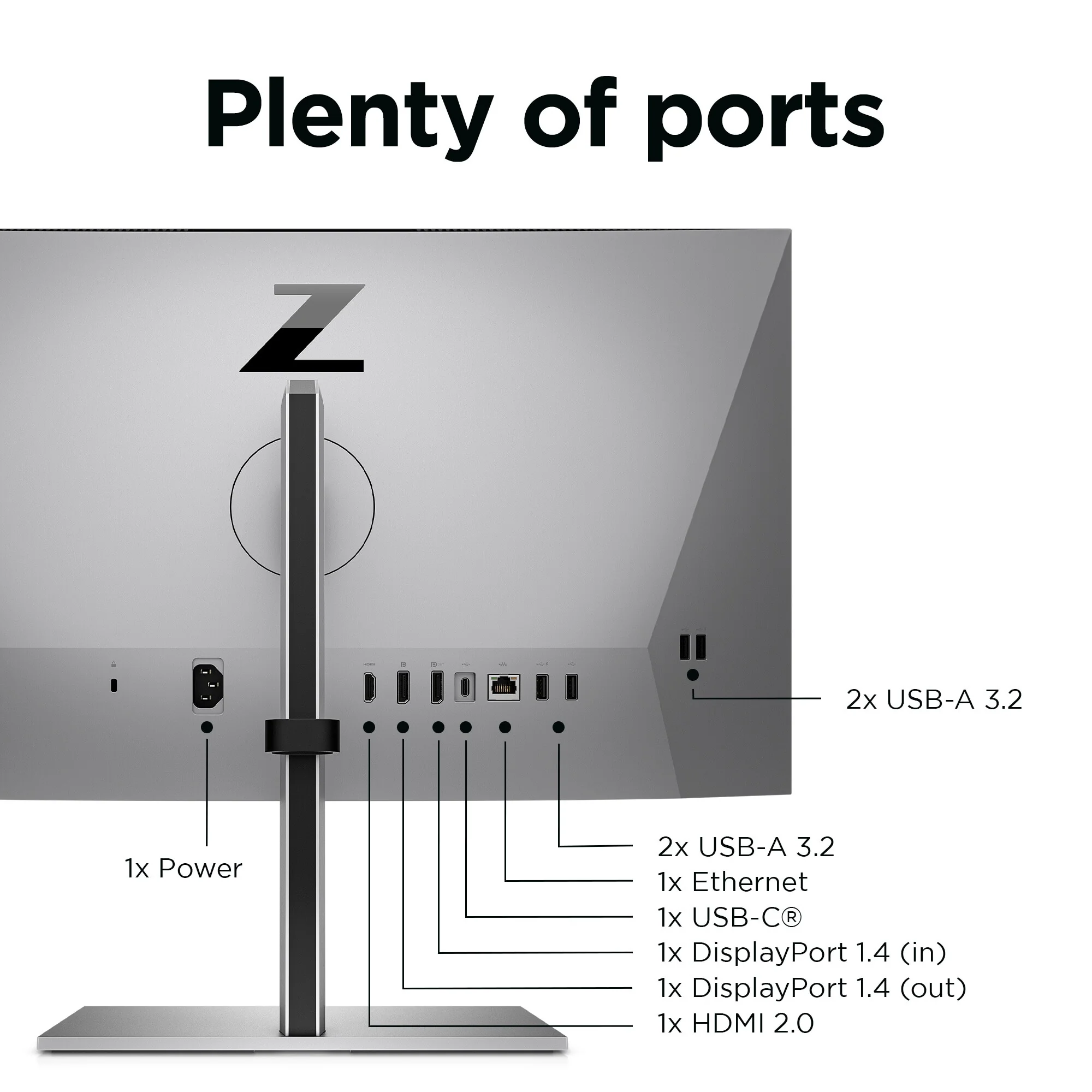 HP Z24M G3 - 60.5 cm (23.8") - 2560 x 1440 pixels Quad HD Monitor - Image 23