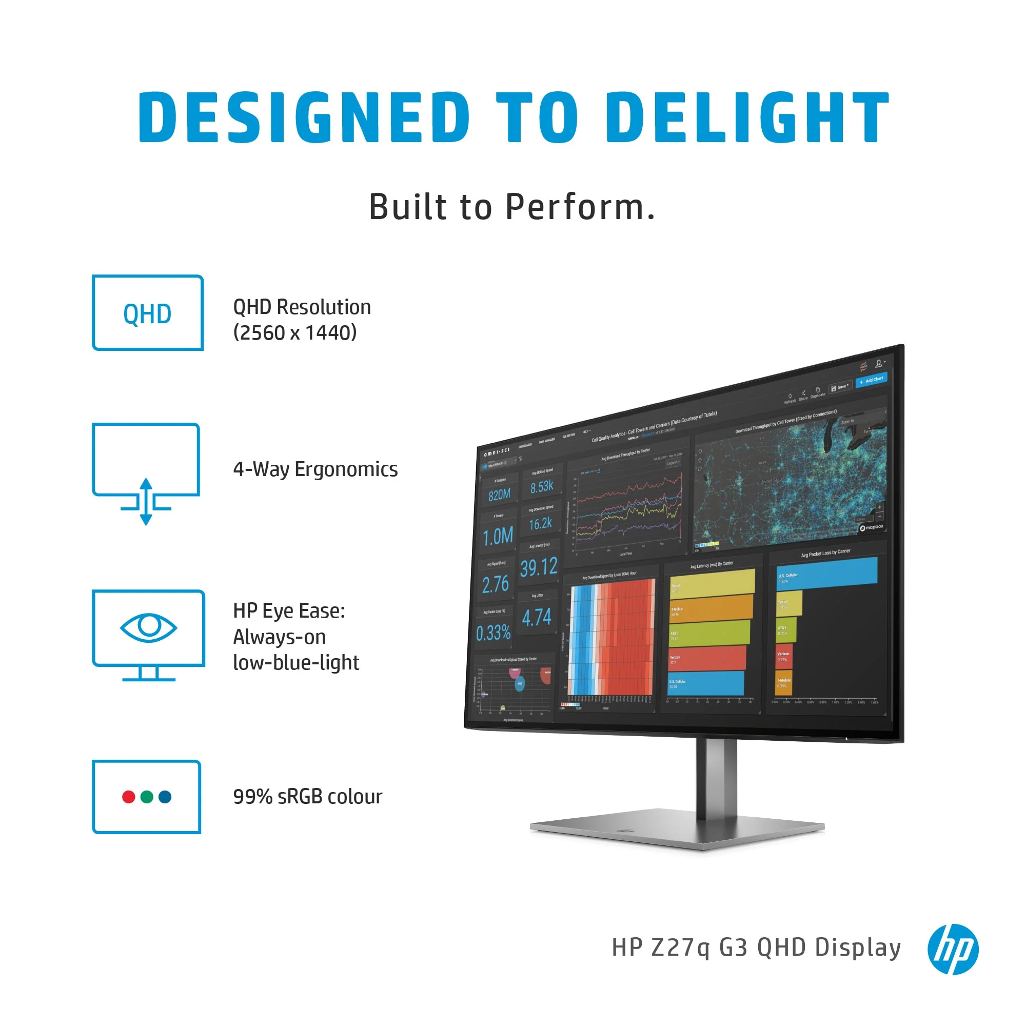 HP Z27Q G3 - 68.6 cm (27") - 2560 x 1440 pixels Quad HD LED Monitor - Image 13