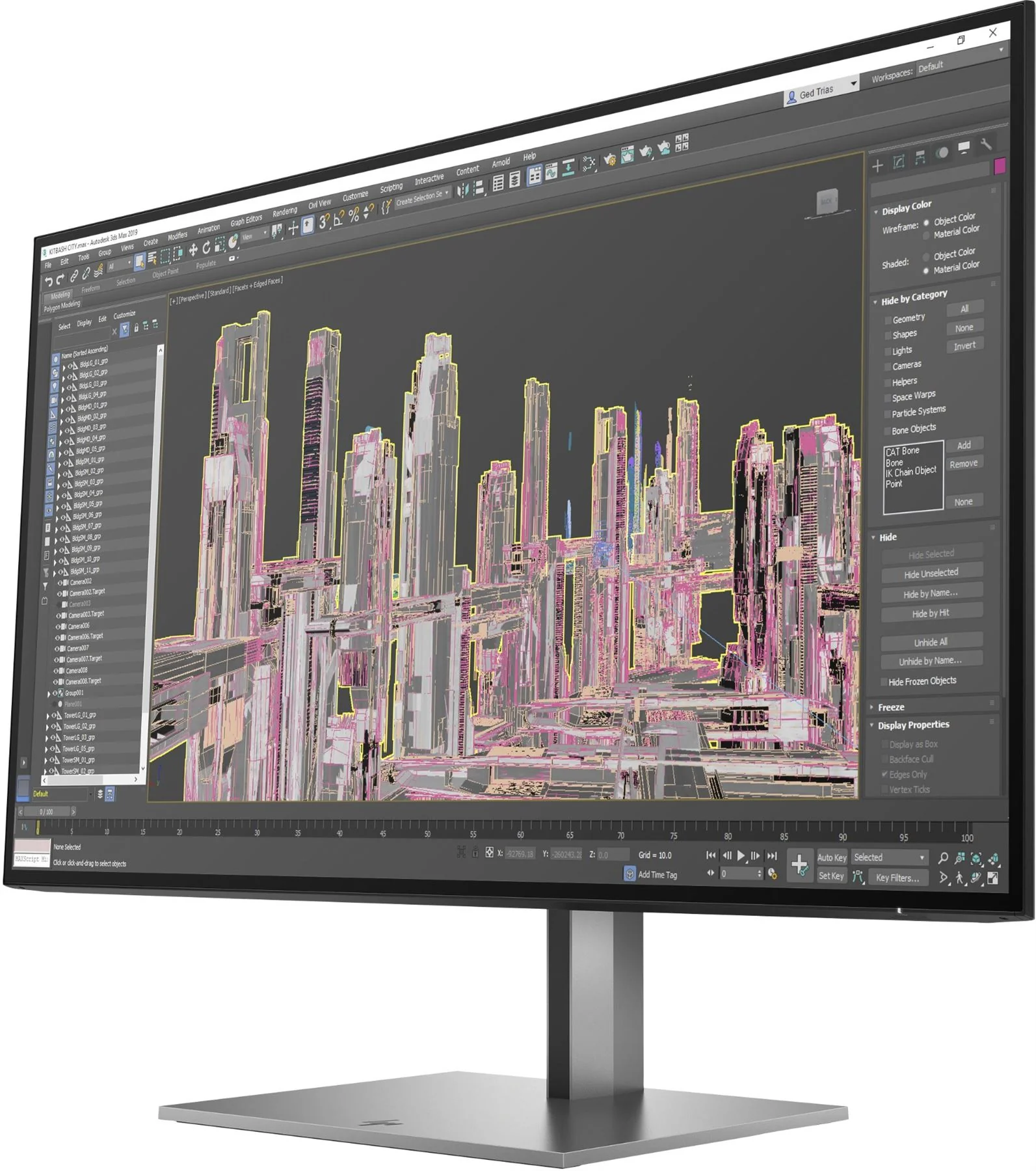 HP Z27u G3 68.6 cm (27") 2560 x 1440 pixels 2K Ultra HD LED Black Monitor