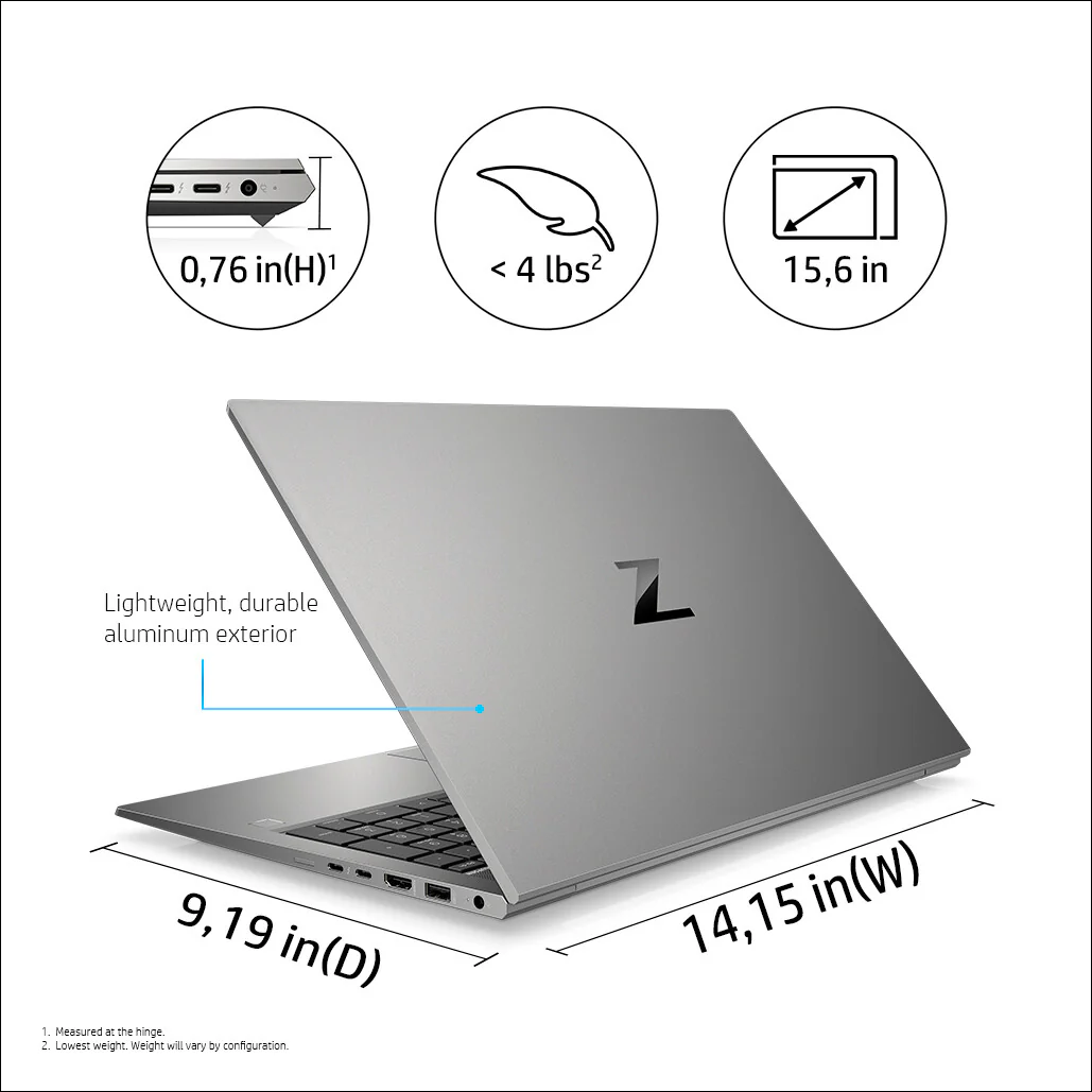 HP ZBook Firefly G8 Laptop - 39.6 cm (15.6") - Intel® Core™ i7-1165G7 - 16 GB DDR4-SDRAM - 512 GB SSD - NVIDIA Quadro T500 - Wi-Fi 6 - Windows 10 Pro - Grey - Image 7