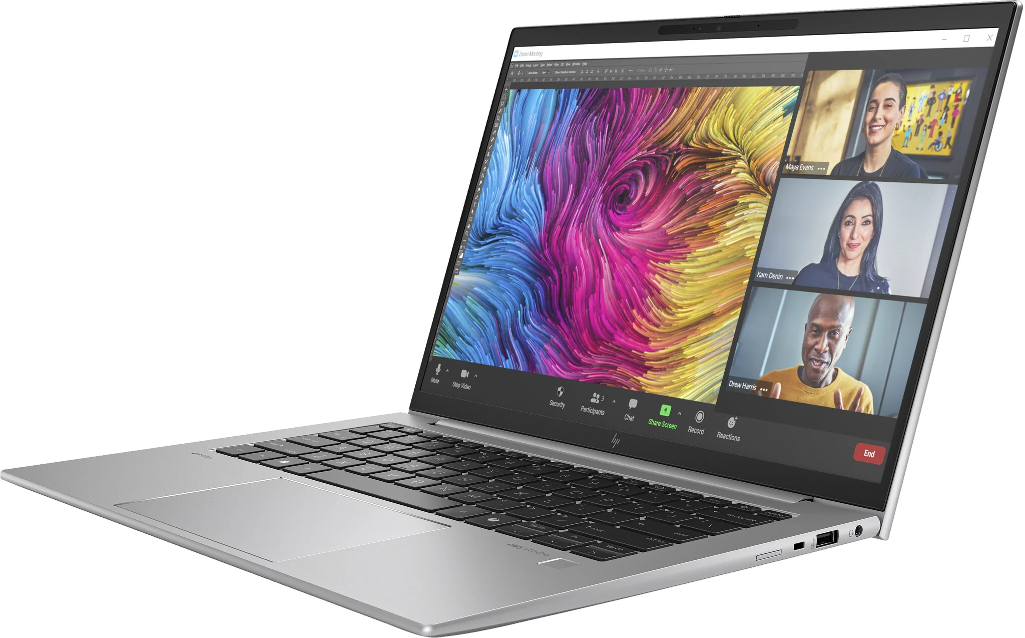 HP ZBook Firefly G11 Laptop - 35.6 cm (14") - Intel Core Ultra 7 155H - 16 GB DDR5-SDRAM - 512 GB SSD - NVIDIA RTX A500 - Wi-Fi 6E - Windows 11 Pro - Grey - Image 3