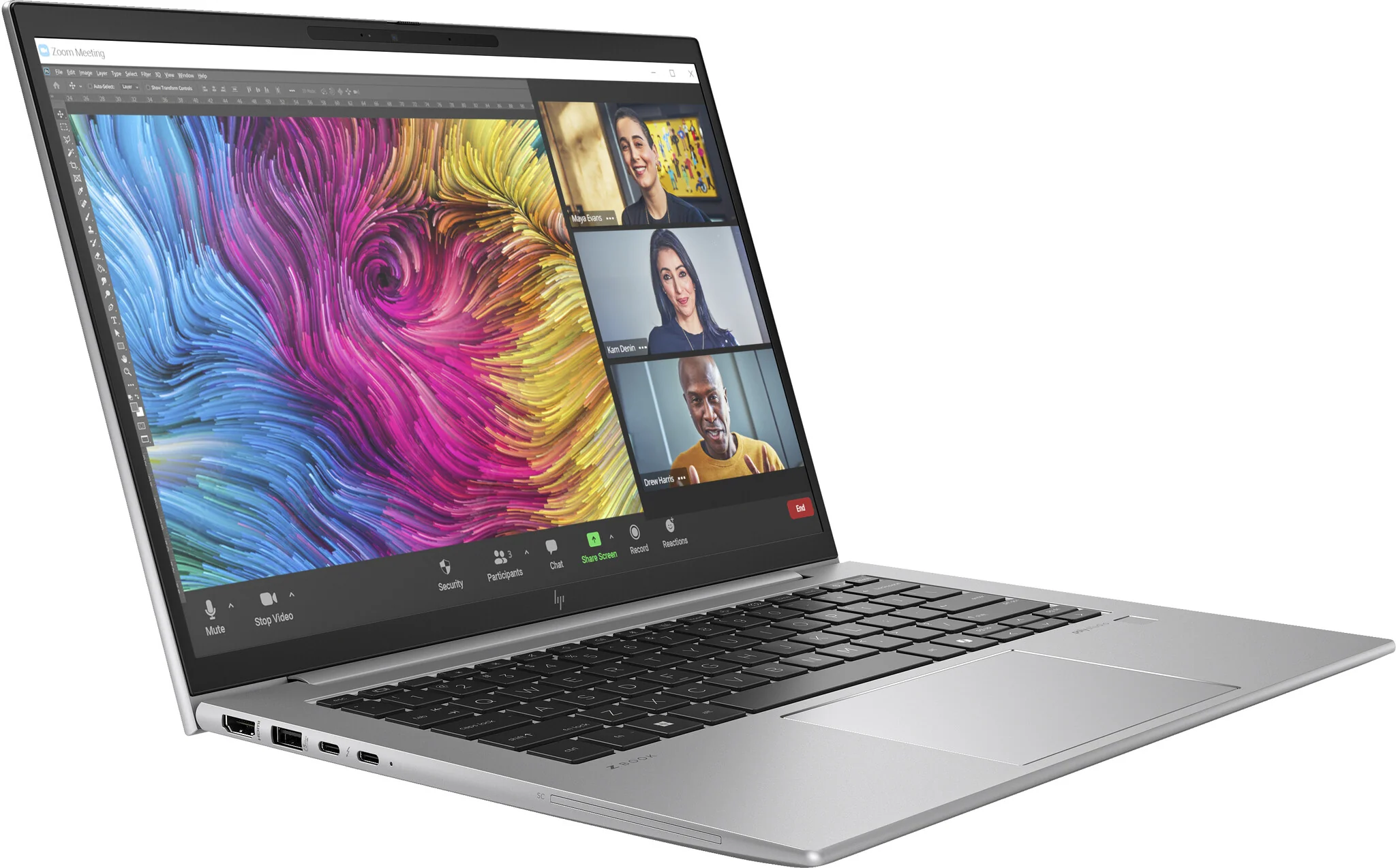 HP ZBook Firefly G11 Laptop - 35.6 cm (14") - Intel Core Ultra 7 155H - 32 GB DDR5-SDRAM - 1 TB SSD - NVIDIA RTX A500 - Wi-Fi 6E - Windows 11 Pro - Grey - Image 3