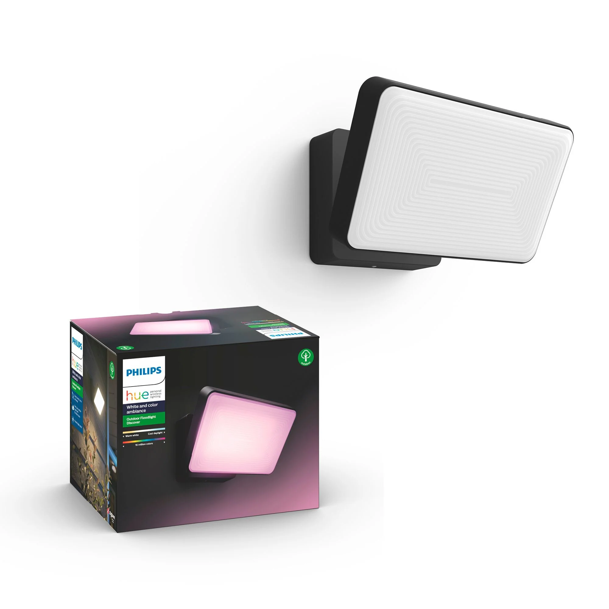 Philips Hue Discover Outdoor Floodlight in Black - White and colour ambience (Pack of 1) - Image 5