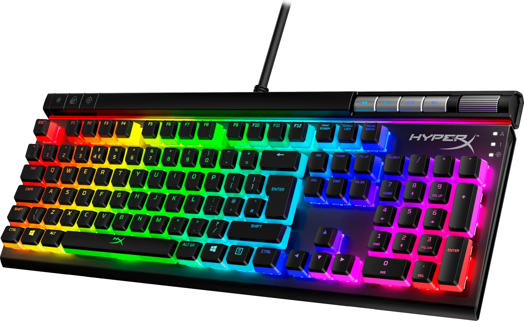 HyperX Alloy Elite 2 - USB Wired RGB Mechanical Gaming Keyboard in Black (QWERTY UK) - Image 3