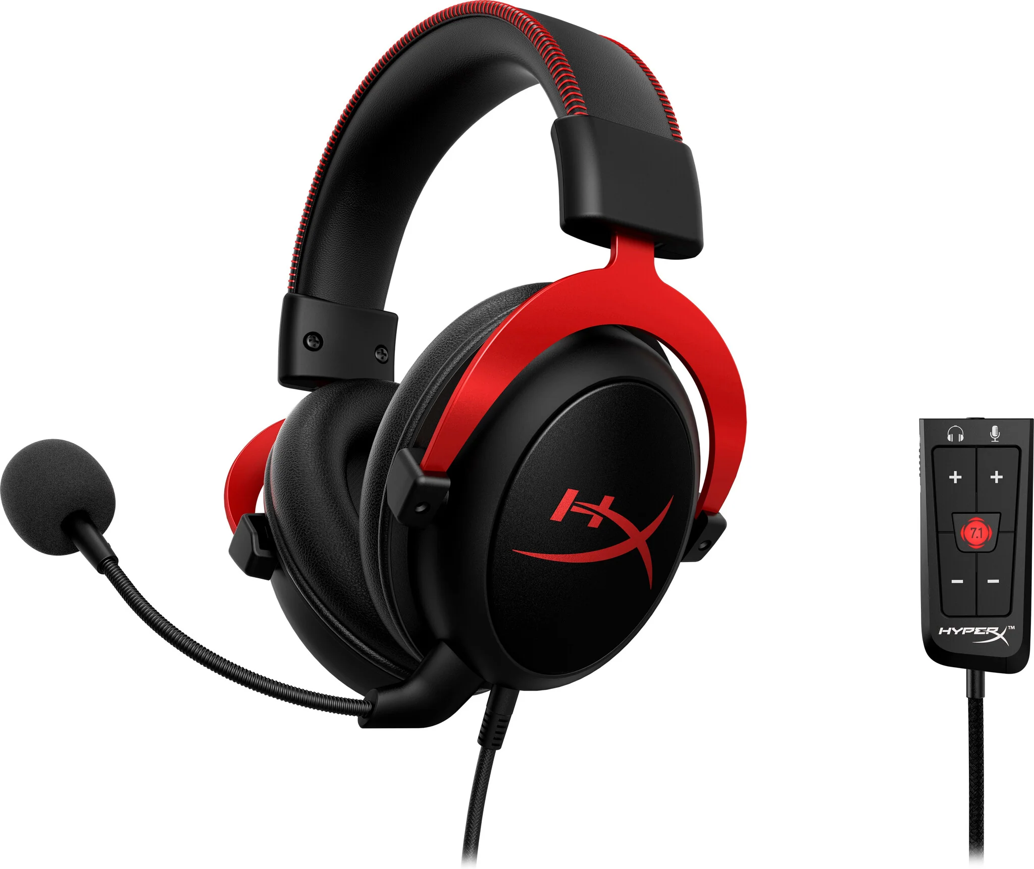 HyperX Cloud II - Wired Gaming Headset in Black / Red - Image 3