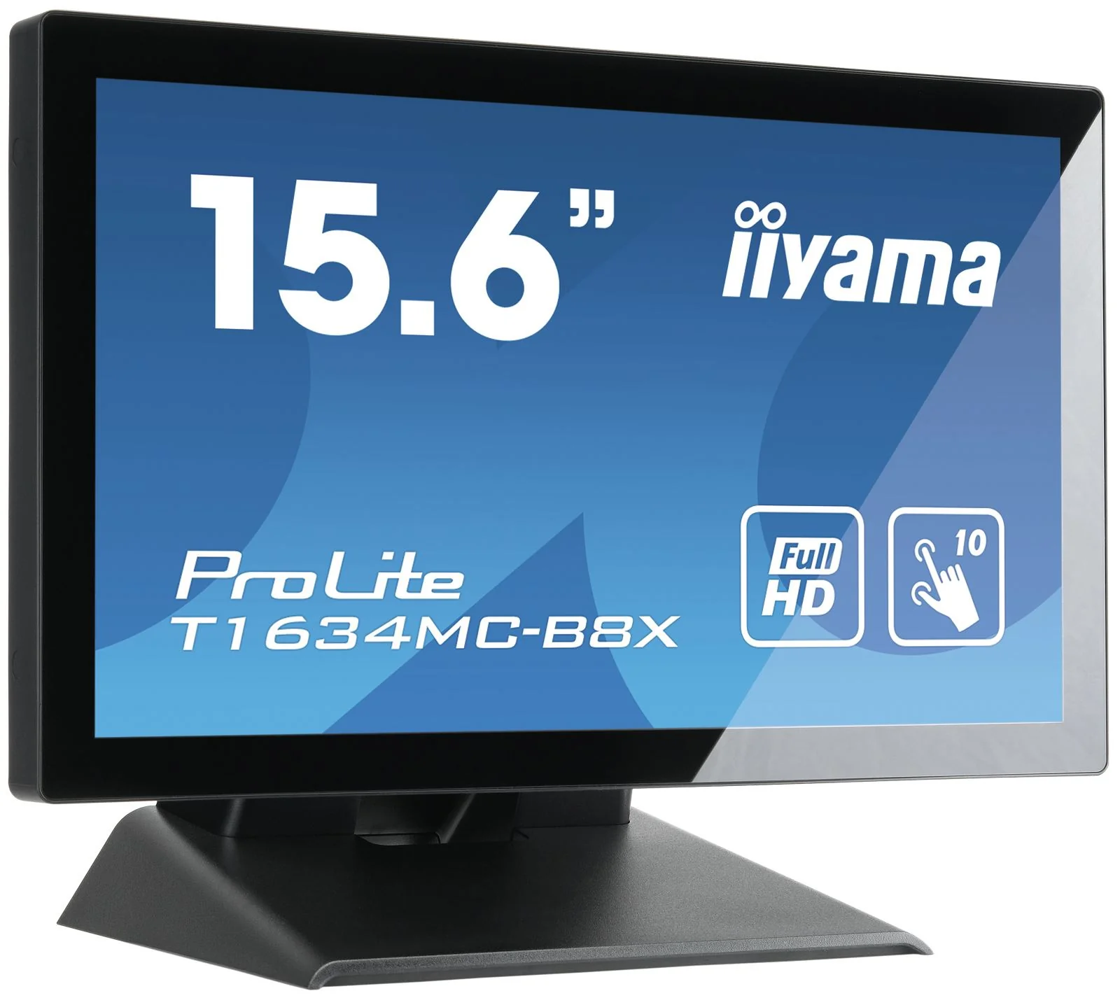 iiyama ProLite T1634MC-B8X Computer Monitor 39.6 cm (15.6") 1920 x 1080 pixels Full HD LED Touchscreen Multi-user Black