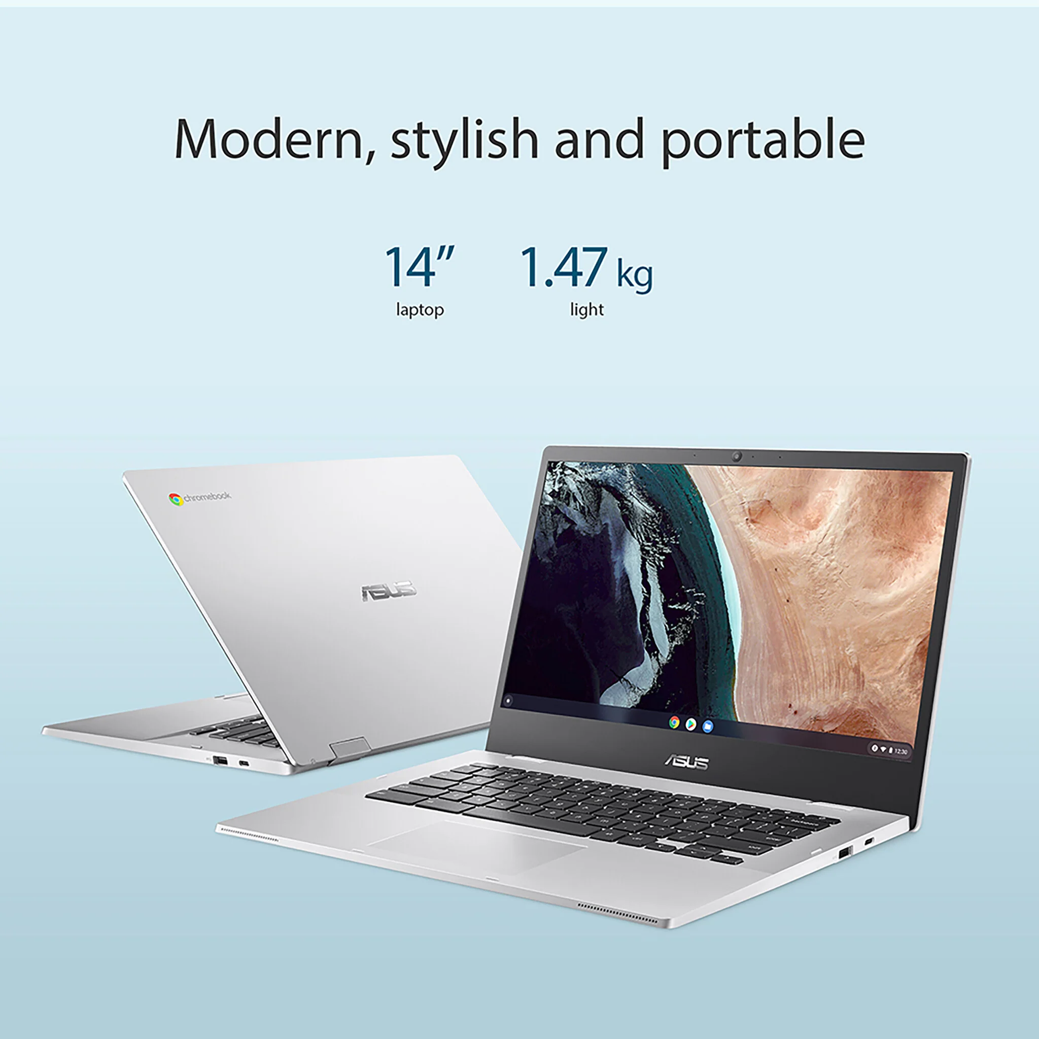 ASUS Chromebook - 35.6 cm (14") - Intel® Celeron® N N4500 - 4 GB LPDDR4x-SDRAM - 64 GB eMMC - Wi-Fi 6 - ChromeOS - Silver - Image 6