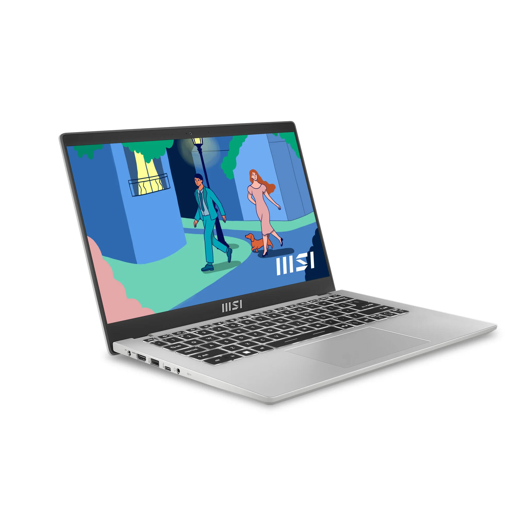 MSI Modern 14 C12M-638UK Laptop - 35.6 cm (14") - Intel® Core™ i5-1235U - 8 GB DDR4-SDRAM - 512 GB SSD - Wi-Fi 6 - Windows 11 Home - Silver - Image 2