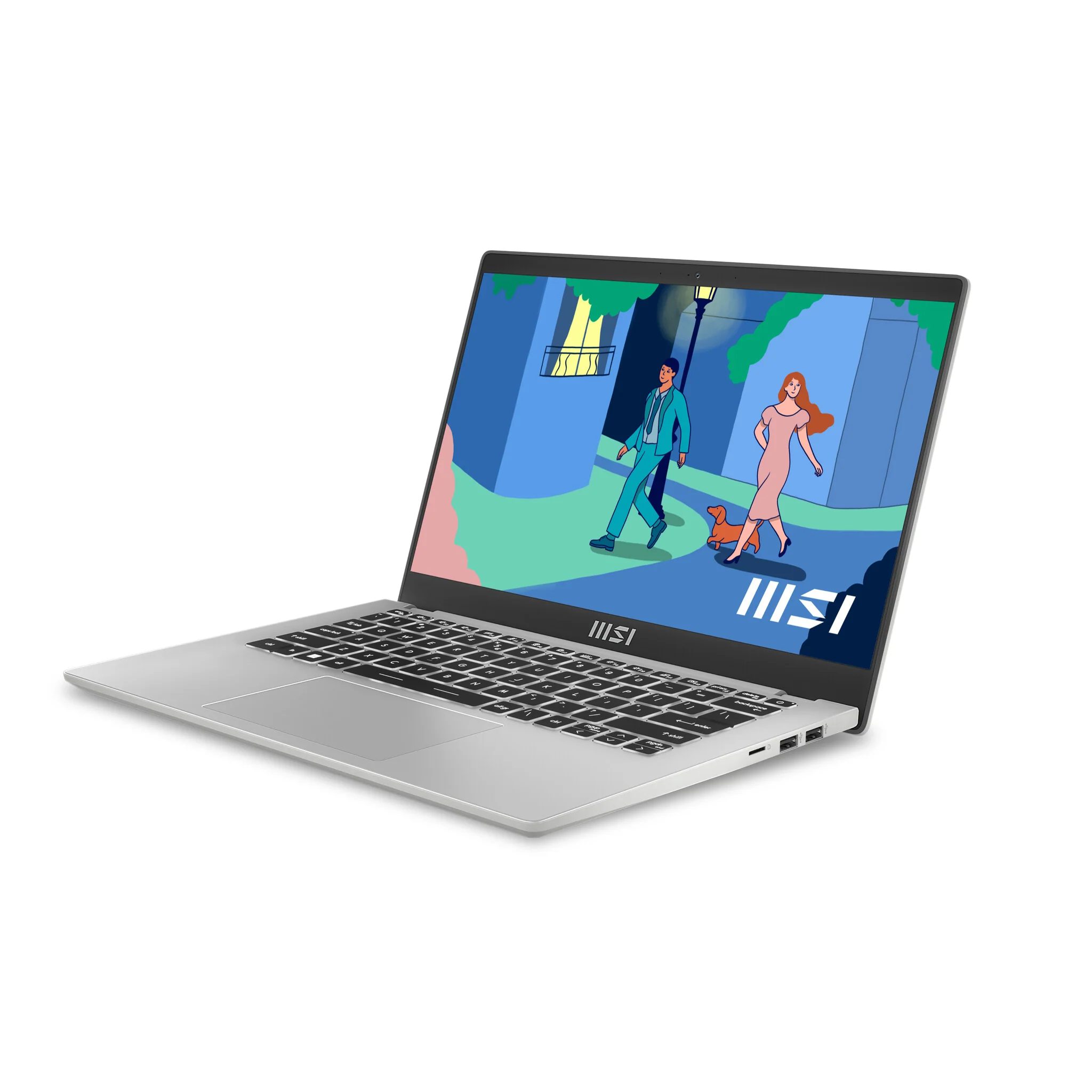 MSI Modern 14 C12M-638UK Laptop - 35.6 cm (14") - Intel® Core™ i5-1235U - 8 GB DDR4-SDRAM - 512 GB SSD - Wi-Fi 6 - Windows 11 Home - Silver - Image 3