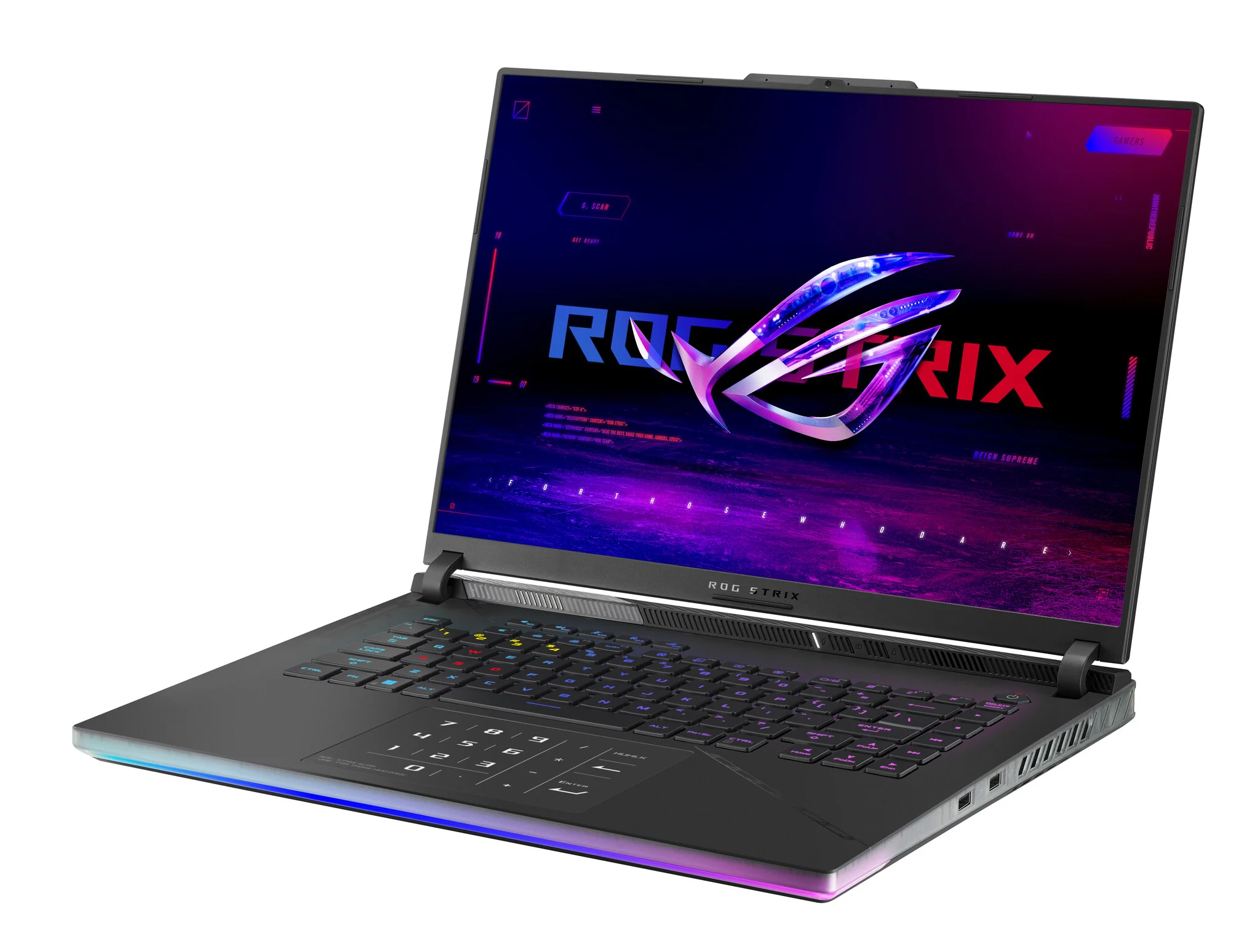 ASUS ROG Strix SCAR 16 Laptop 40.6 cm (16") - Intel® Core™ i9-14900HX - 64 GB DDR5-SDRAM - 1 TB SSD - NVIDIA GeForce RTX 4080 - Wi-Fi 6E - Windows 11 Pro - Black - Image 3