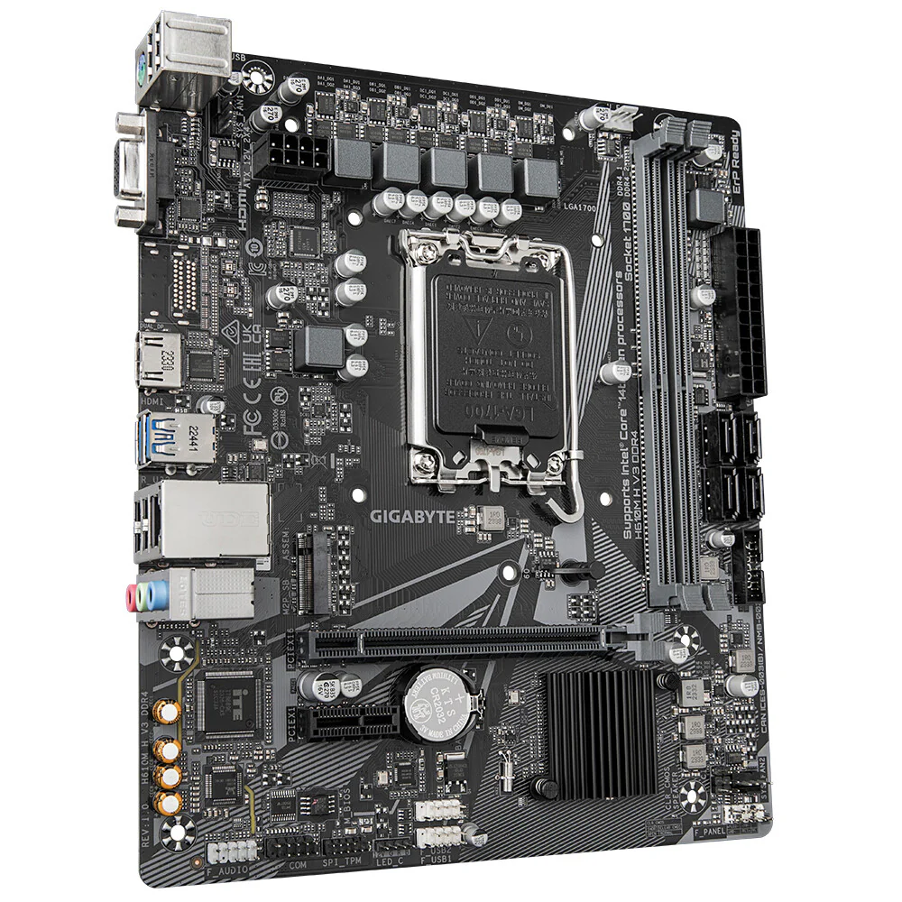 Gigabyte H610M H V3 DDR4 ATX motherboard - Intel H610 LGA 1700 - Image 2