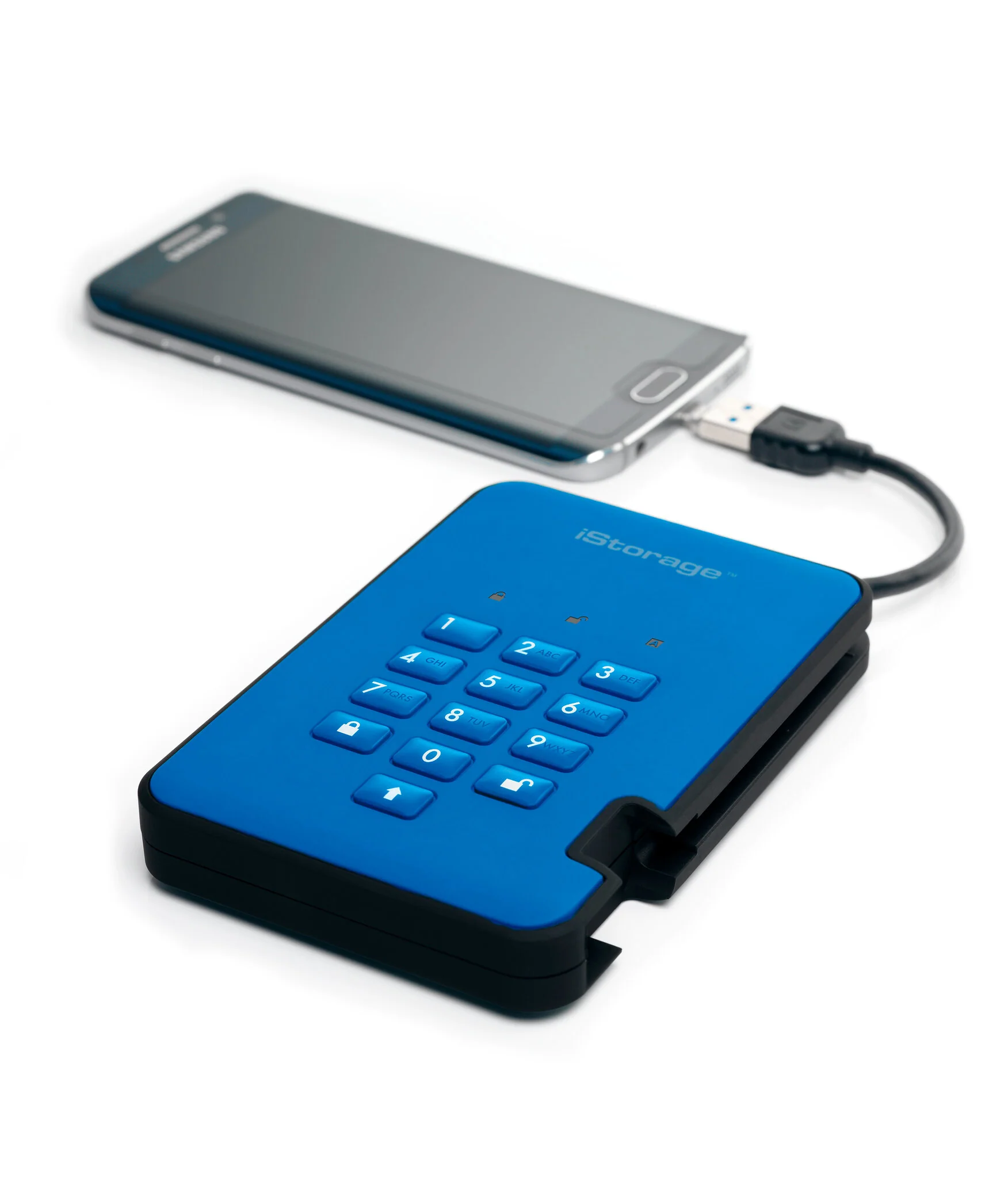 iStorage diskAshur2 - Secure Encrypted External hard drive in Blue - 1 TB - Image 7