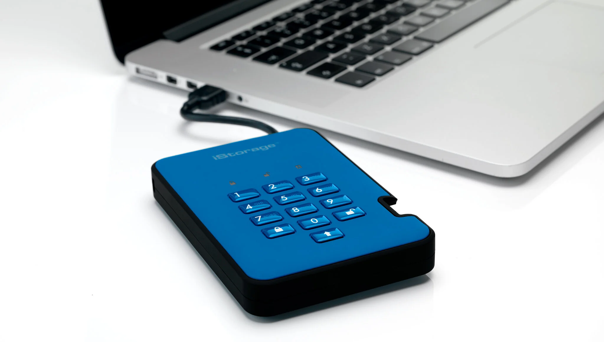 iStorage diskAshur2 - Secure Encrypted External hard drive in Blue - 4 TB - Image 6