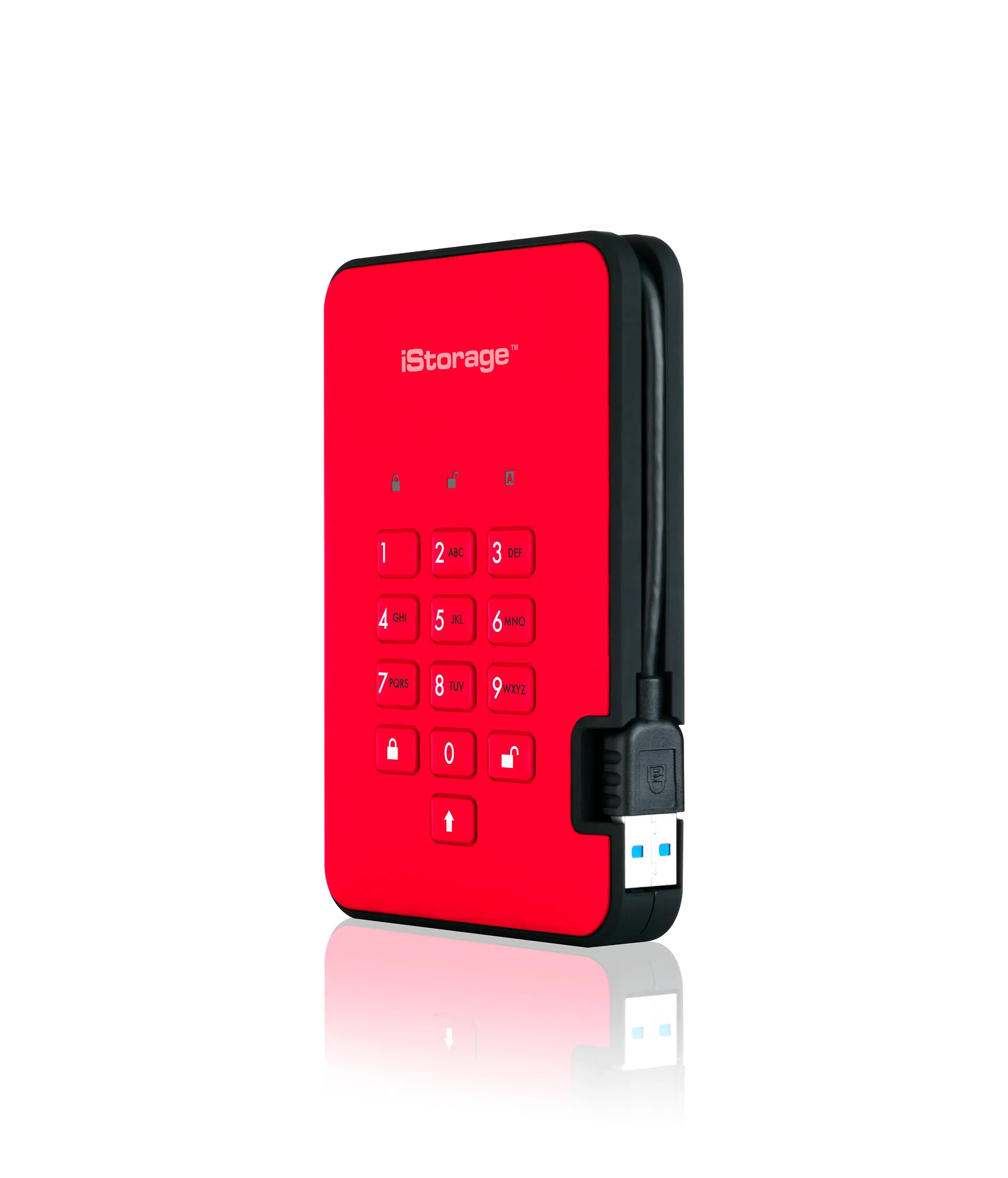 iStorage diskAshur2 - Secure Encrypted External hard drive in Red - 4 TB - Image 3