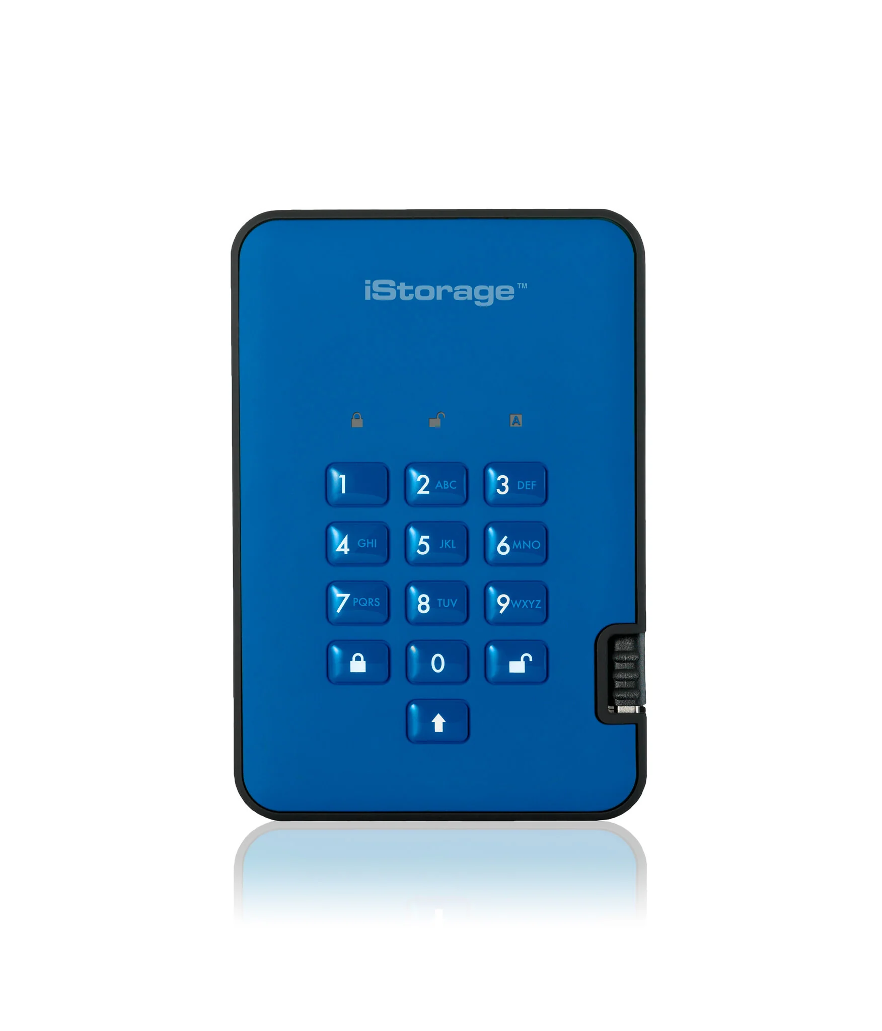 iStorage diskAshur2 - Secure Encrypted External solid state drive in Blue - 4 TB