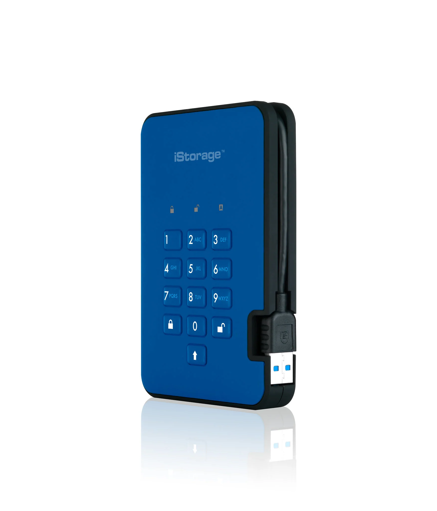iStorage diskAshur2 - Secure Encrypted External solid state drive in Blue - 4 TB - Image 3