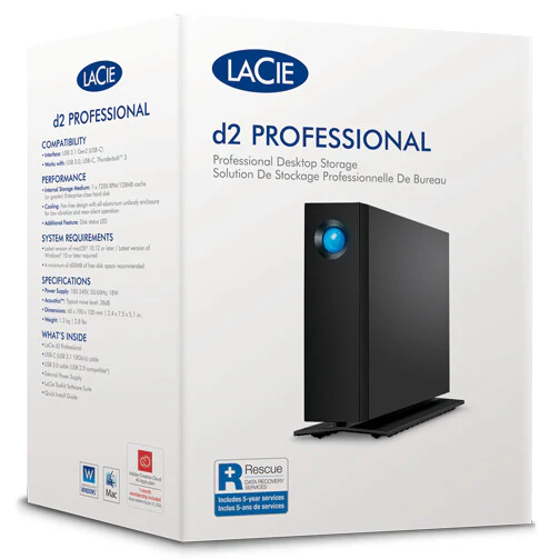 LaCie d2 Professional - 7.2K RPM External HDD in Black - 20 TB - Image 2