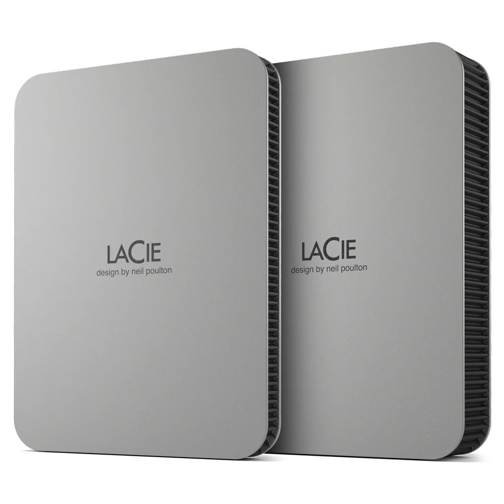 LaCie Mobile Drive Secure - External HDD in Moon Silver - 2 TB