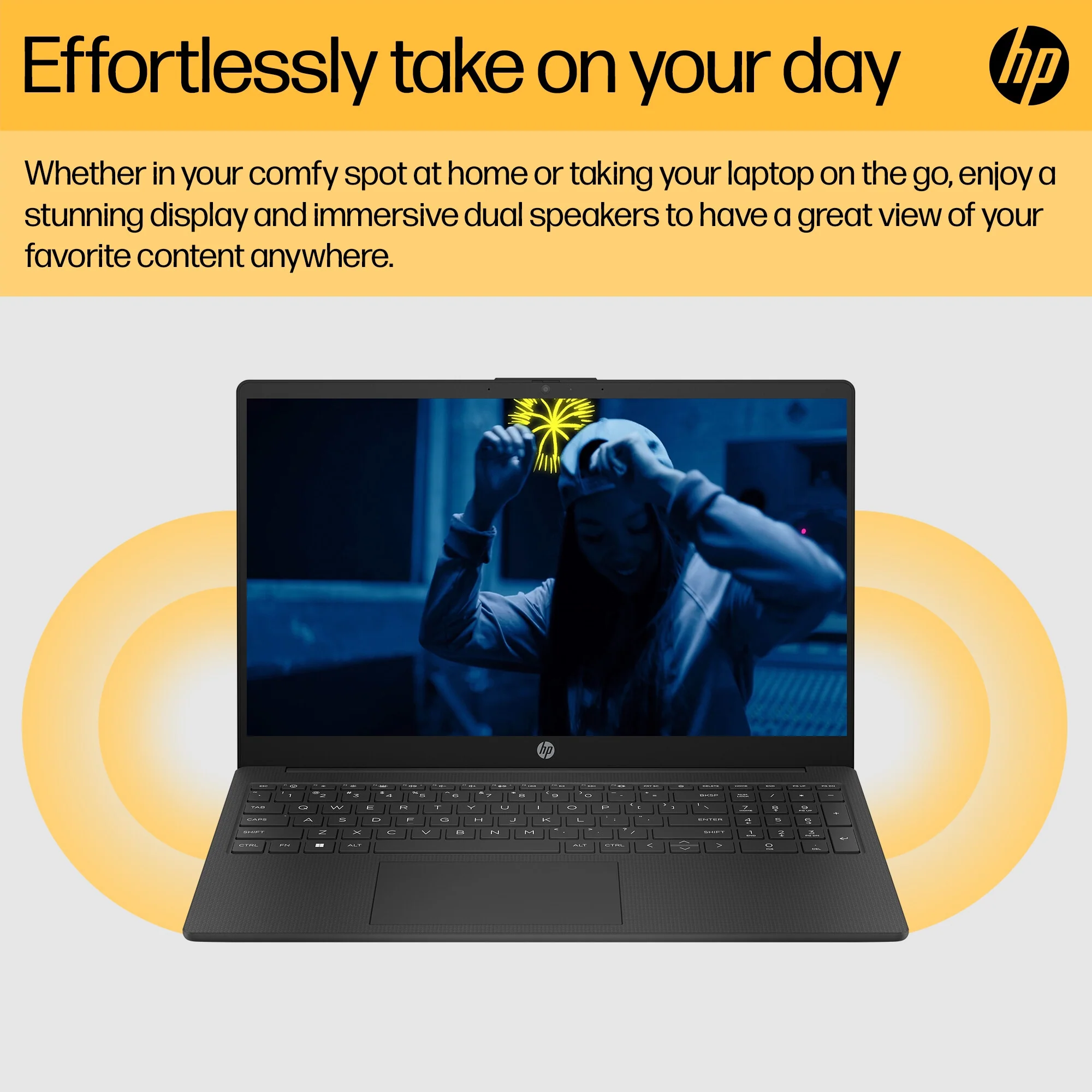 HP 15-FC0018NA Laptop - 39.6 cm (15.6") - AMD Ryzen™ 3 7320U - 4 GB LPDDR5-SDRAM - 128 GB SSD - Wi-Fi 6 - Windows 11 Home in S mode - Black - Image 11