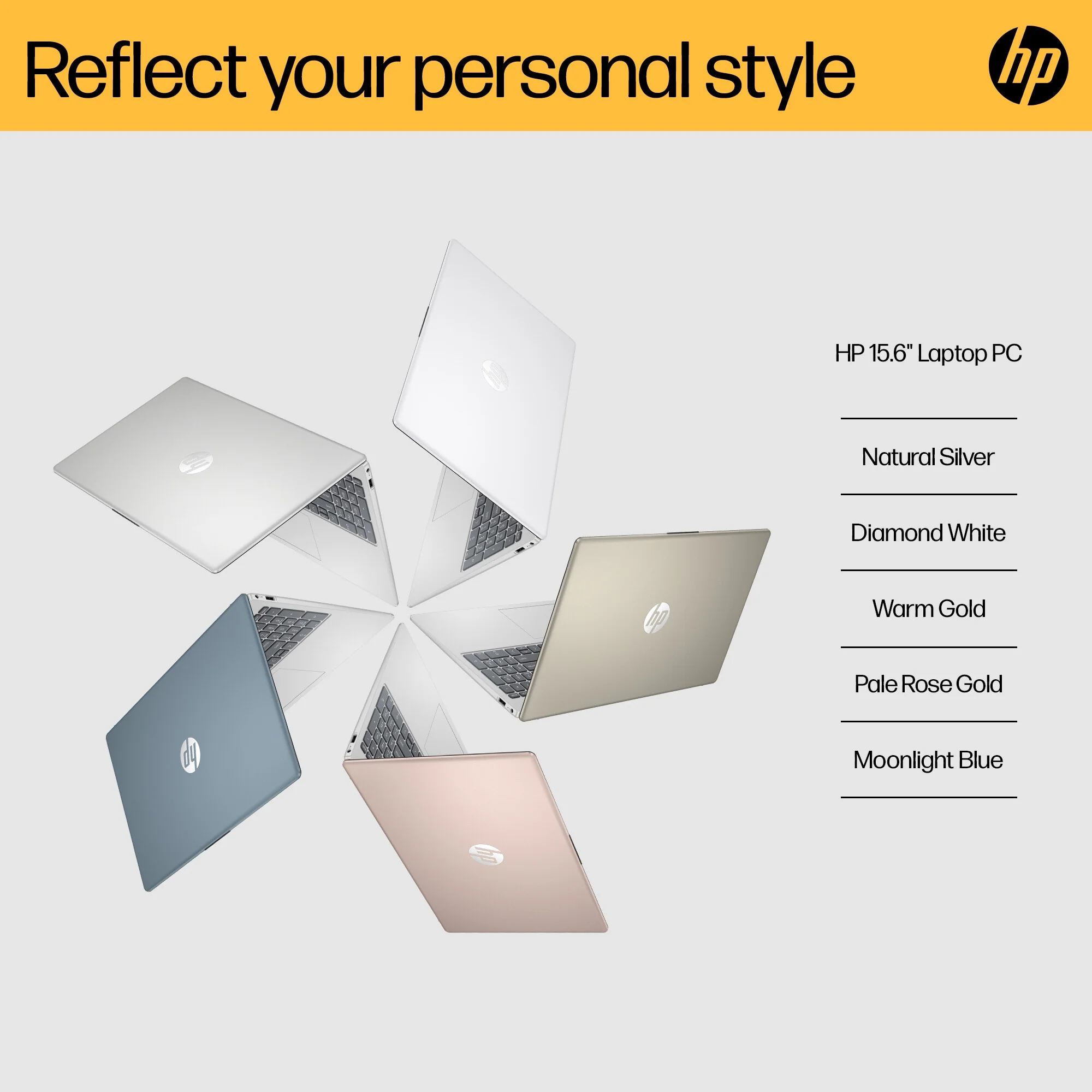 HP 15-FC0018NA Laptop - 39.6 cm (15.6") - AMD Ryzen™ 3 7320U - 4 GB LPDDR5-SDRAM - 128 GB SSD - Wi-Fi 6 - Windows 11 Home in S mode - Black - Image 12