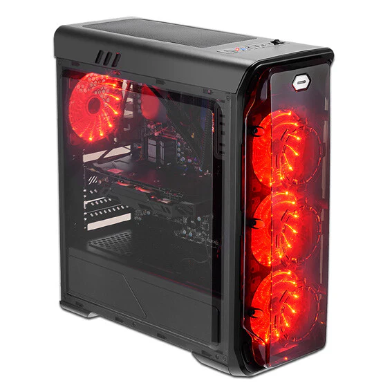 LC-Power Gaming 988B - Red Typhoon Midi Tower in Black - Image 3
