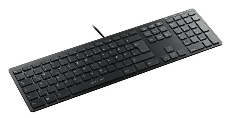 LC-Power LC-KEY-5B-ALU keyboard USB QWERTZ German Black