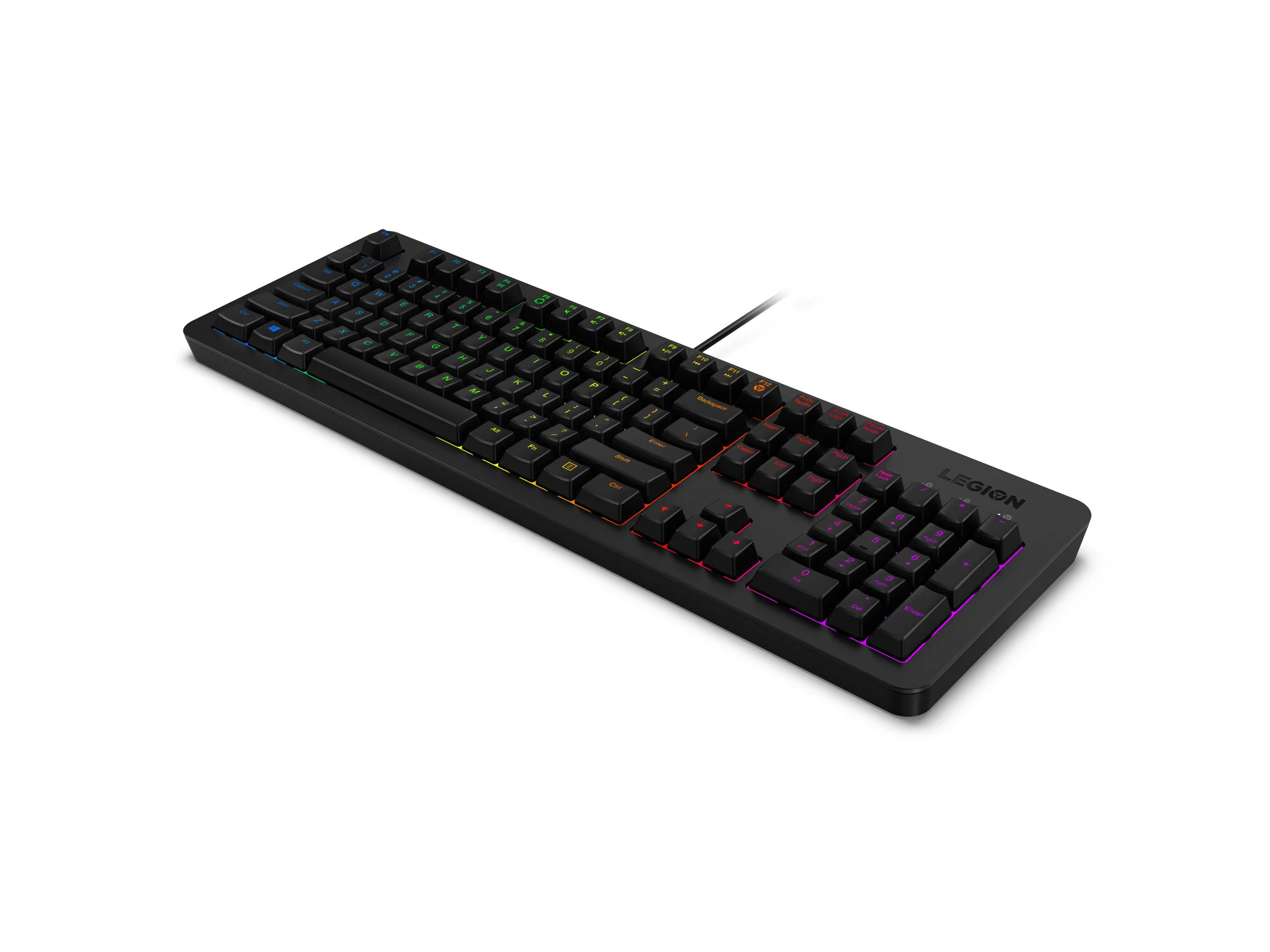 Lenovo Legion K300 RGB - USB Wired RGB Membrane Gaming Keyboard in Black (QWERTY UK) - Image 3