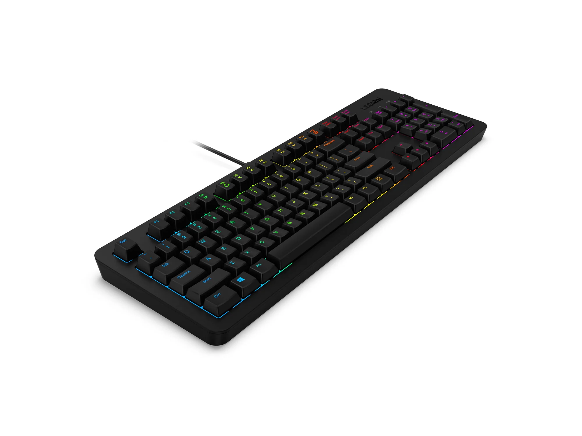 Lenovo Legion K300 RGB - USB Wired RGB Membrane Gaming Keyboard in Black (QWERTY UK) - Image 5