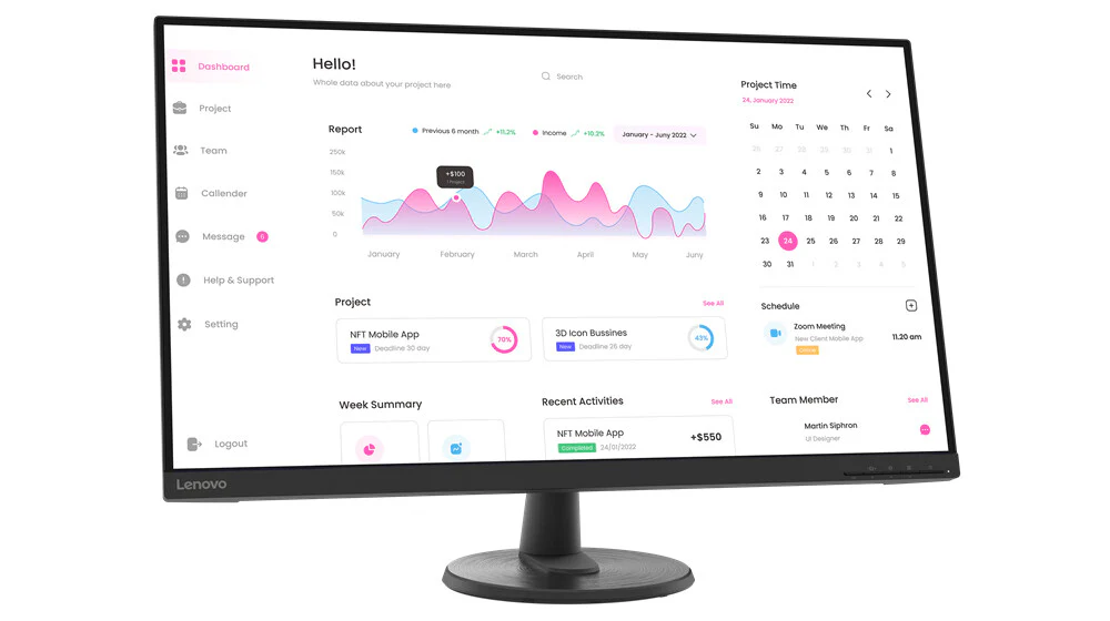 Lenovo D32-40 - 80 cm (31.5") - 1920 x 1080 pixels FHD W-LED Monitor
