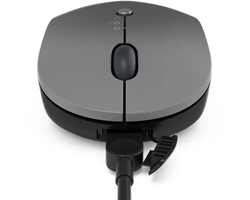 Lenovo Go - RF Wireless + Bluetooth Multi-Device Office Optical Mouse in Black / Grey - 2,400 DPI - Image 4