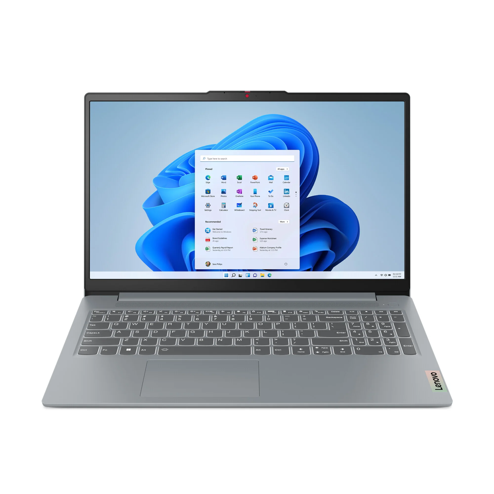 Lenovo IdeaPad Slim 3 Laptop - 39.6 cm (15.6") - Intel® N100 - 4 GB LPDDR5-SDRAM - 128 GB Flash - Wi-Fi 5 - Windows 11 Home in S mode - Grey