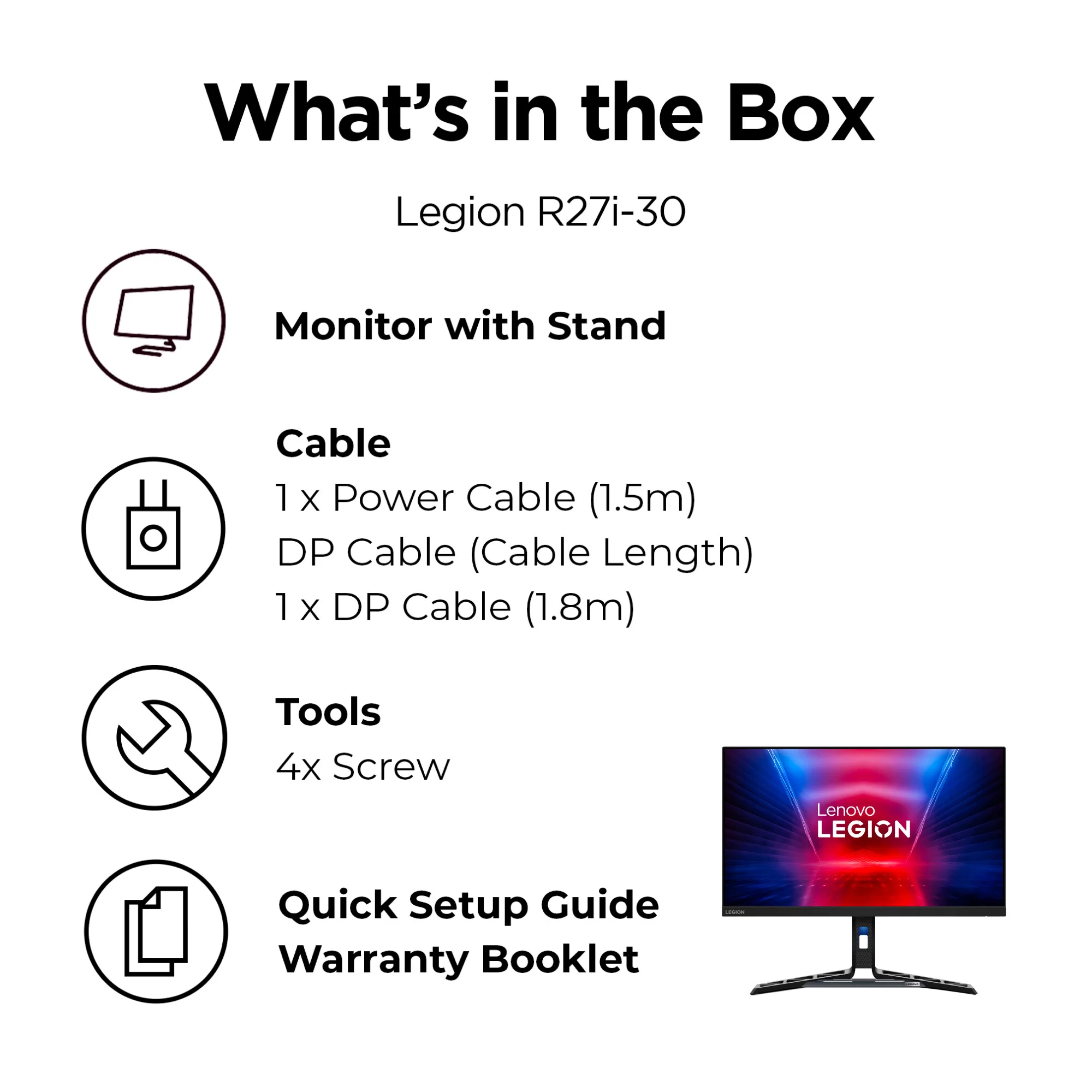 Lenovo Legion R27i-30 - 68.6 cm (27") - 1920 x 1080 pixels FHD LED Monitor - Image 9